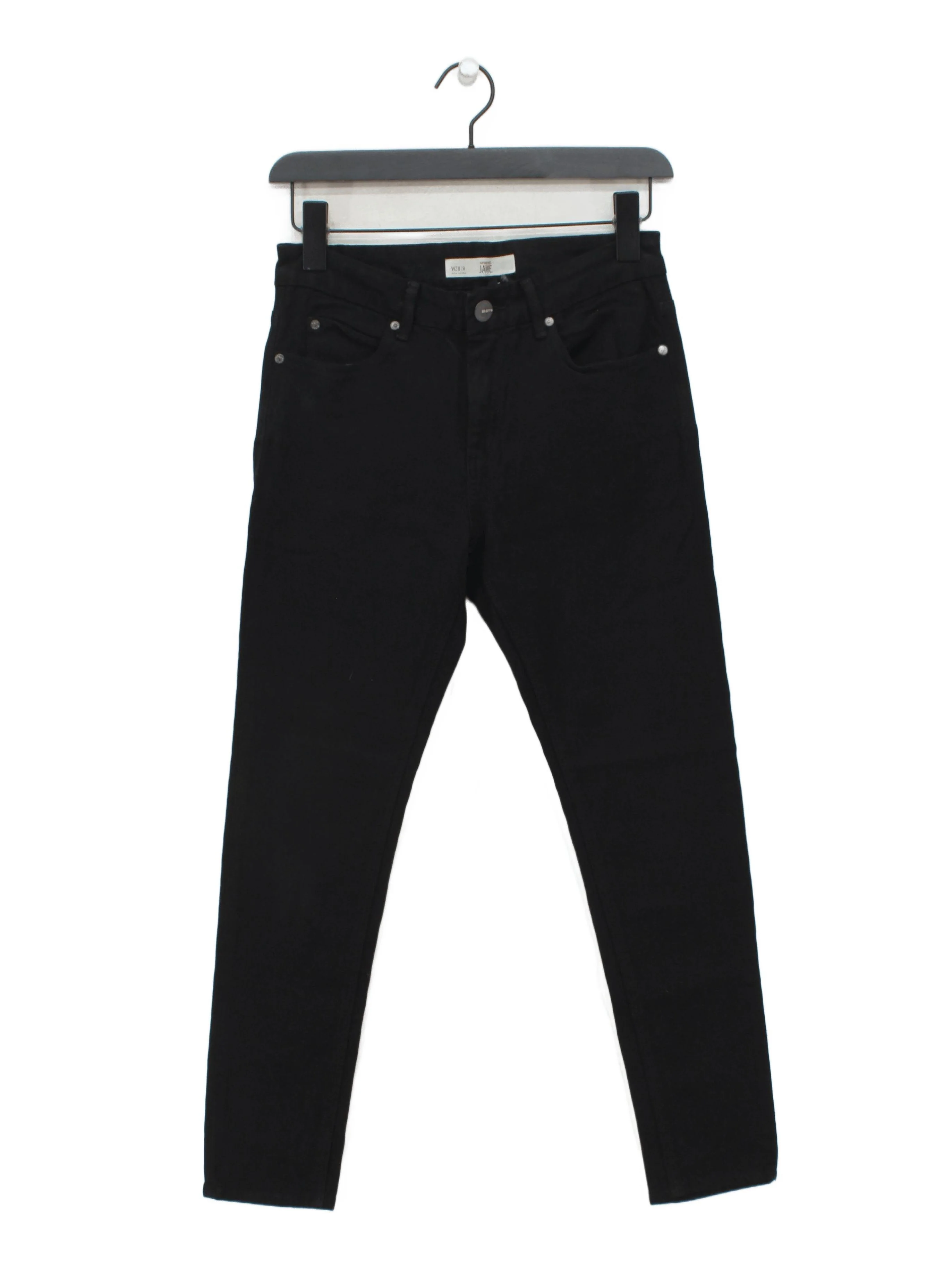 Topshop Women's Jeans W 28 in; L 30 in Black Cotton with Elastane Skinny