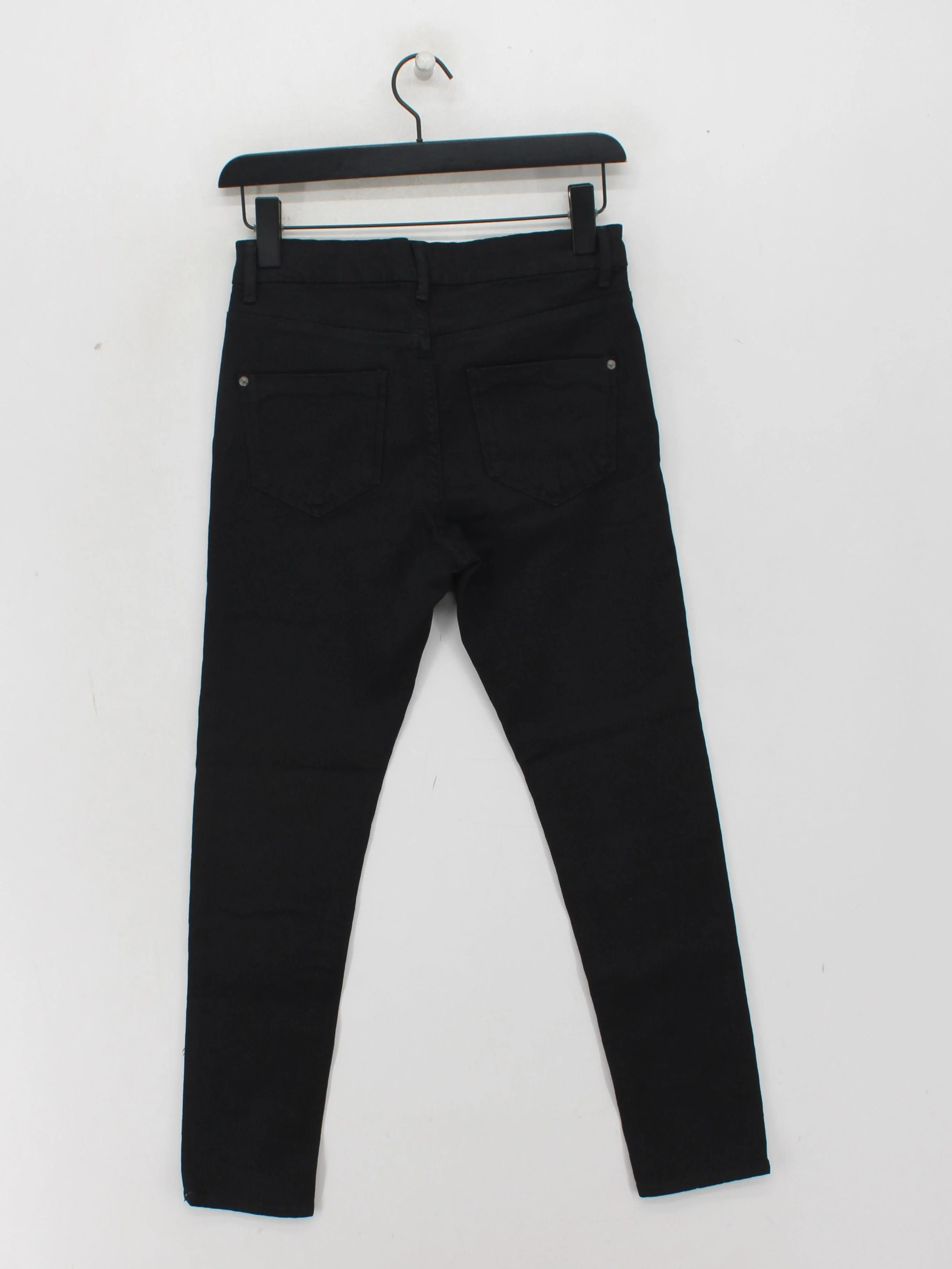 Topshop Women's Jeans W 28 in; L 30 in Black Cotton with Elastane Skinny - Image 2