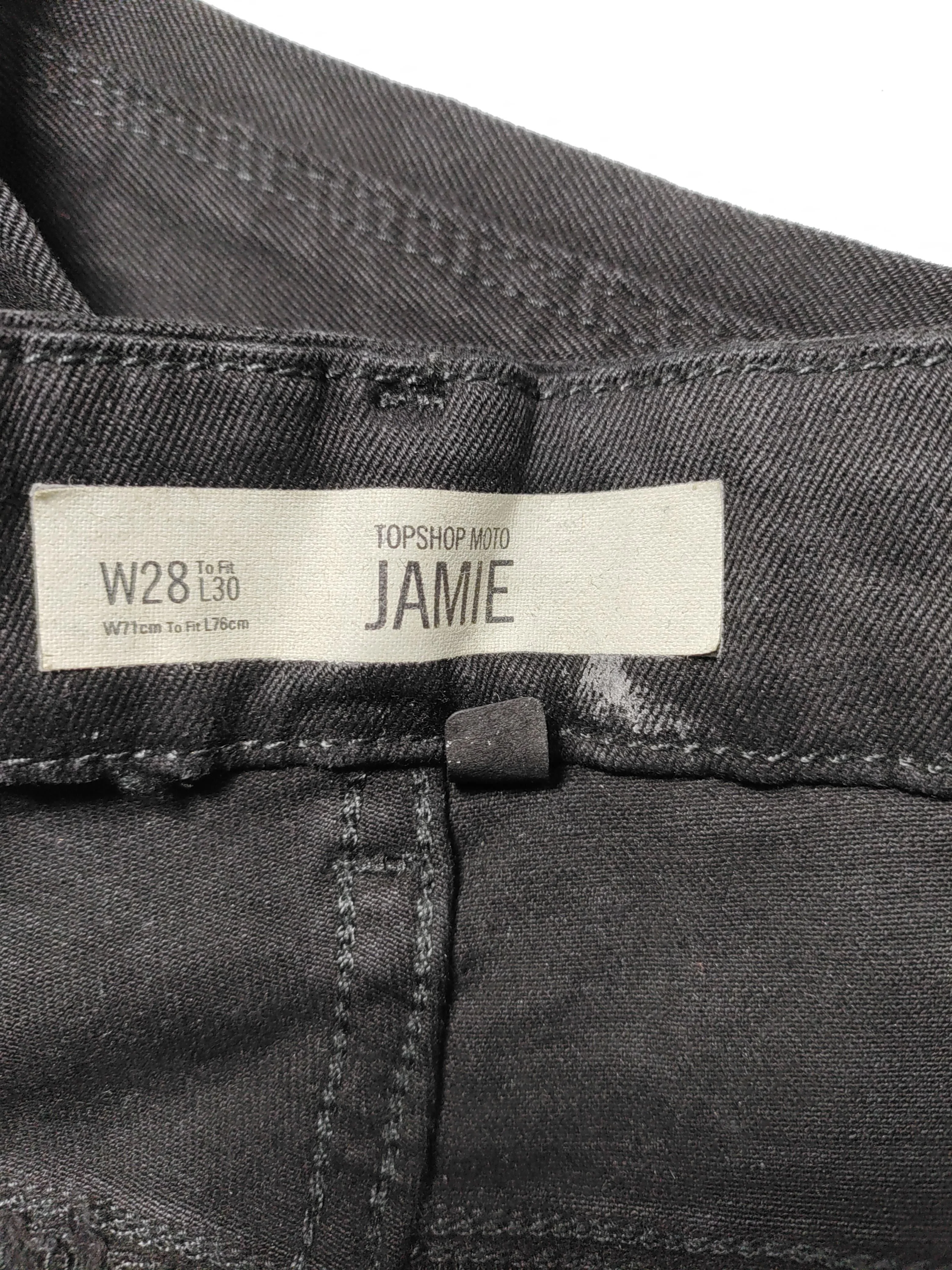 Topshop Women's Jeans W 28 in; L 30 in Black Cotton with Elastane Skinny - Image 5
