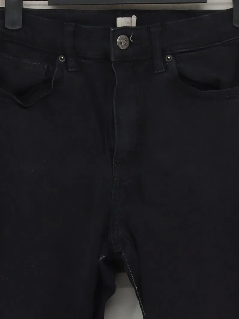 Topshop Women's Jeans W 28 in; L 30 in Black Cotton with Elastane Skinny - Image 3