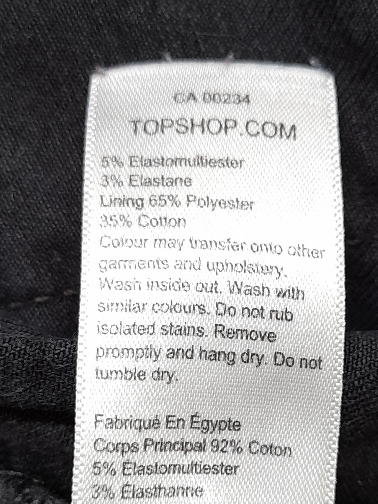Topshop Women's Jeans W 28 in; L 30 in Black Cotton with Elastane Skinny - Image 8