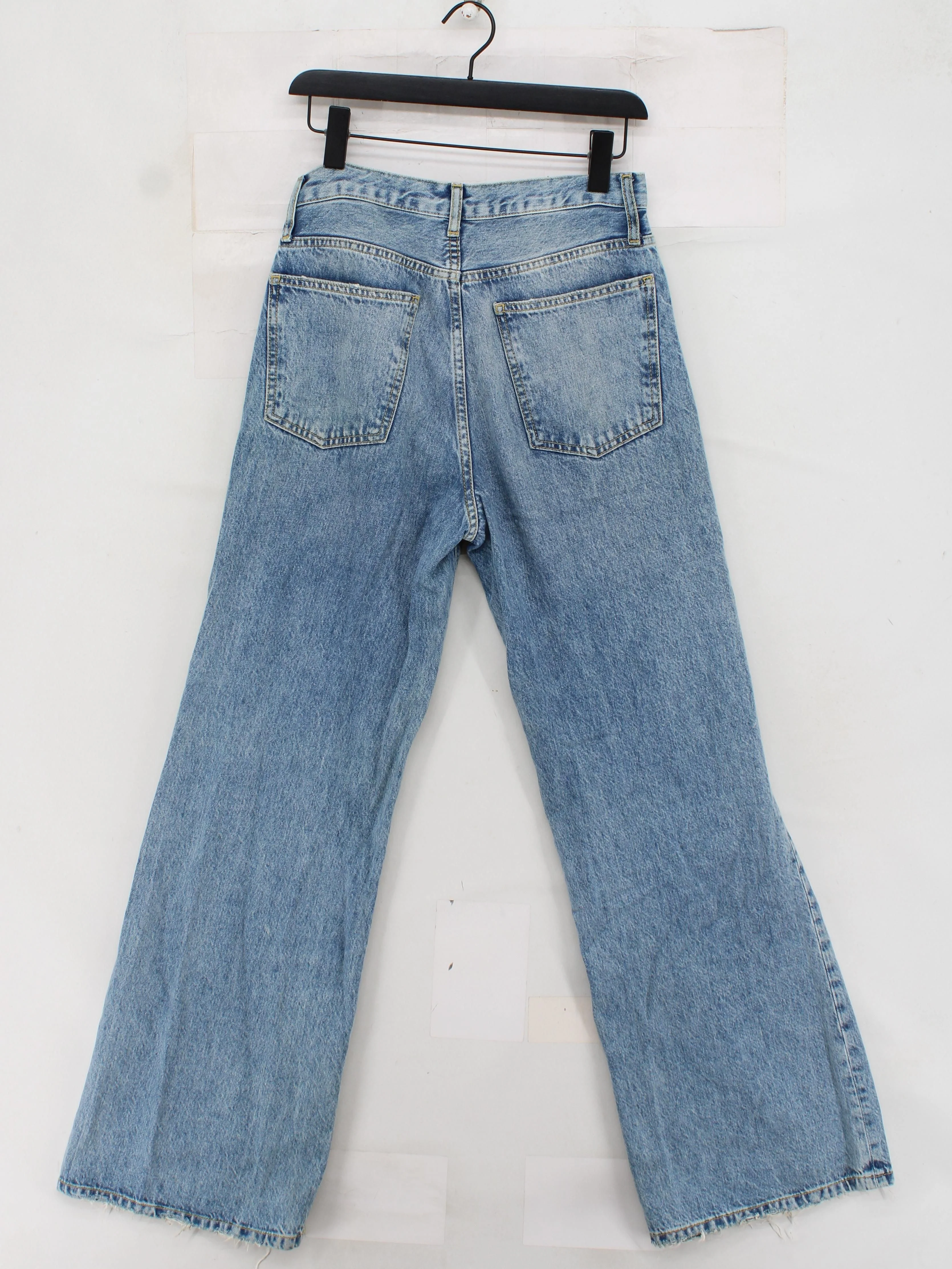 Topshop Women's Jeans W 28 in; L 32 in Blue 100% Cotton Wide-Leg - Image 2