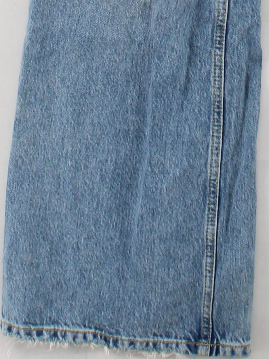 Topshop Women's Jeans W 28 in; L 32 in Blue 100% Cotton Wide-Leg - Image 4