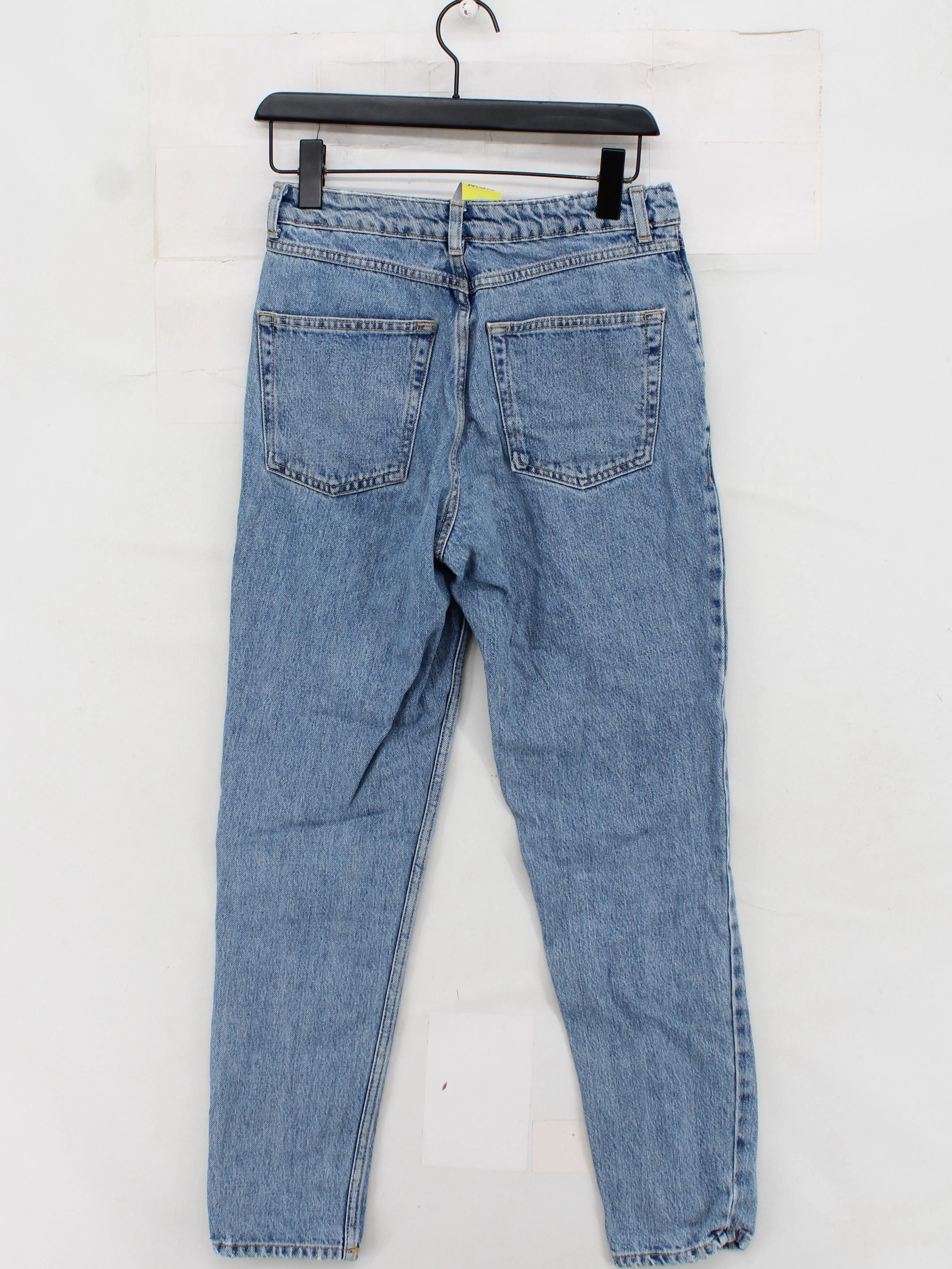 Topshop Women's Jeans W 28 in; L 32 in Blue Cotton with Polyester Mom - Image 2