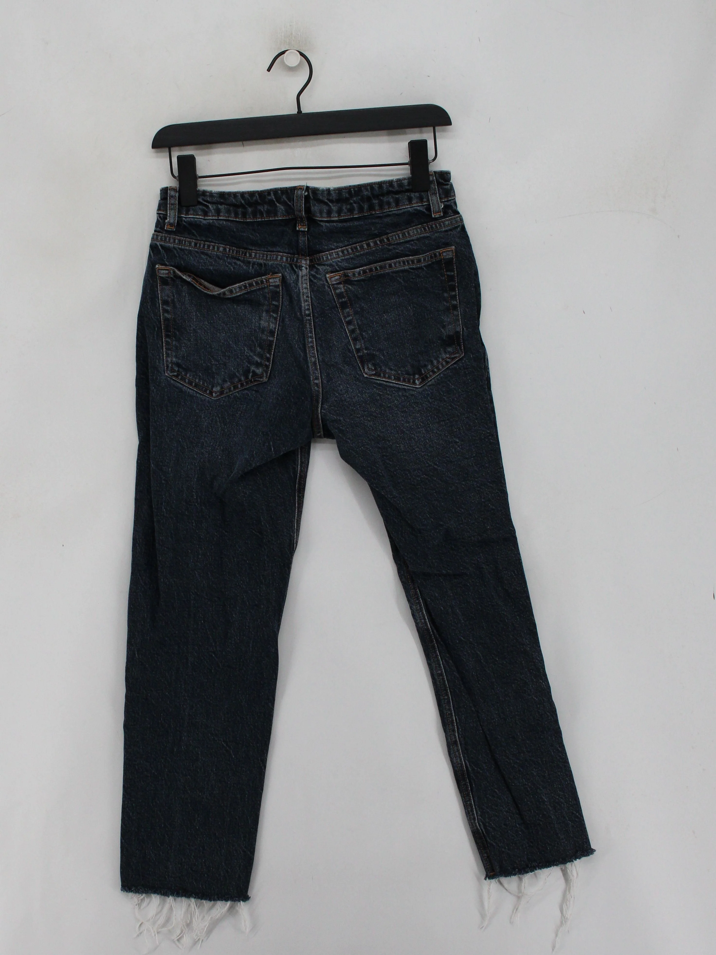 Topshop Women's Jeans W 28 in; L 32 in Blue Cotton with Polyester Straight - Image 2