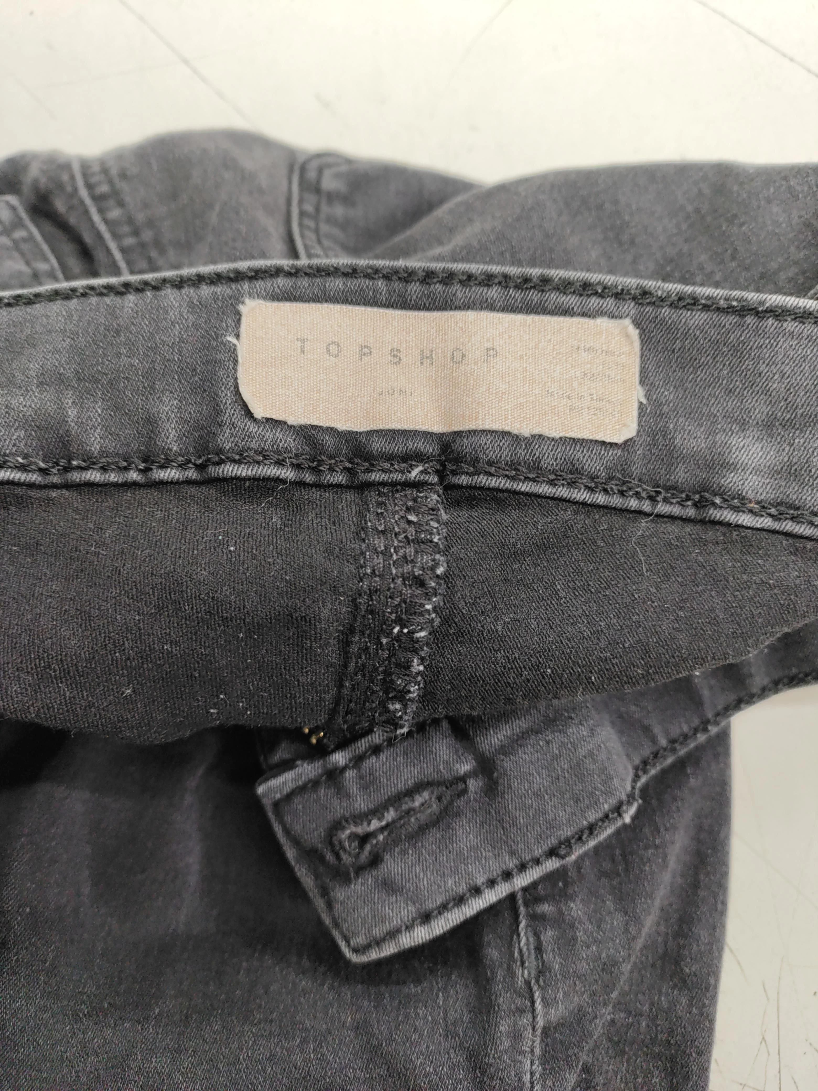 Topshop Women's Jeans W 30 in Black Cotton with Polyester, Elastane Skinny - Image 6