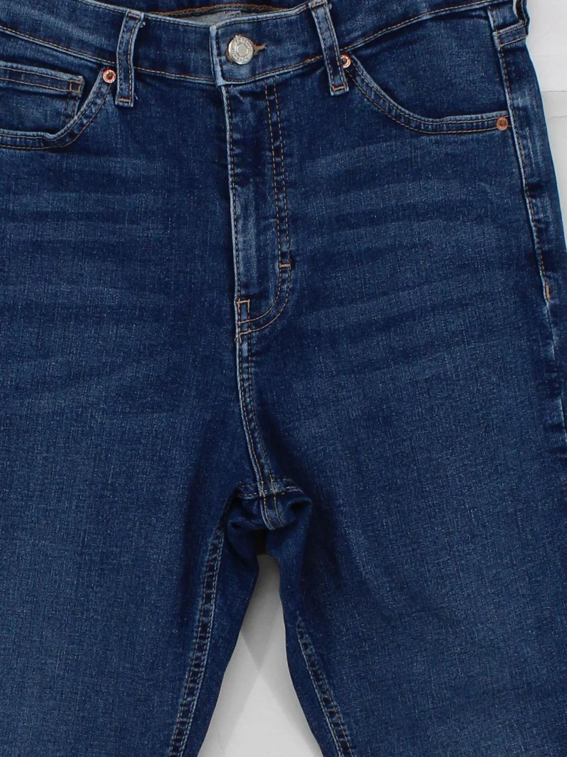 Topshop Women's Jeans W 30 in Blue Cotton with Elastane, Polyester Skinny - Image 3