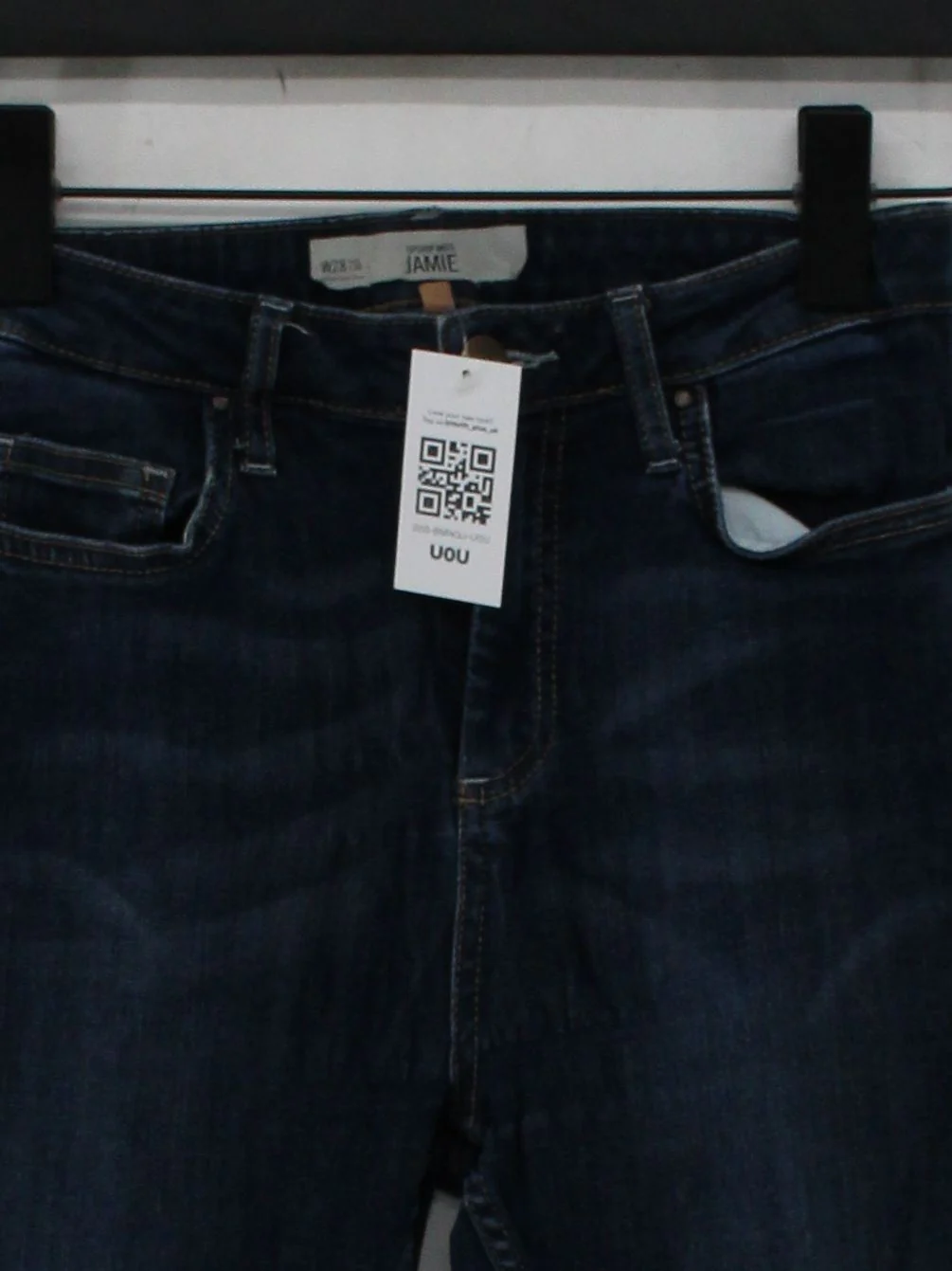 Topshop Women's Jeans W 30 in Blue Cotton with Polyester, Elastane Skinny - Image 3