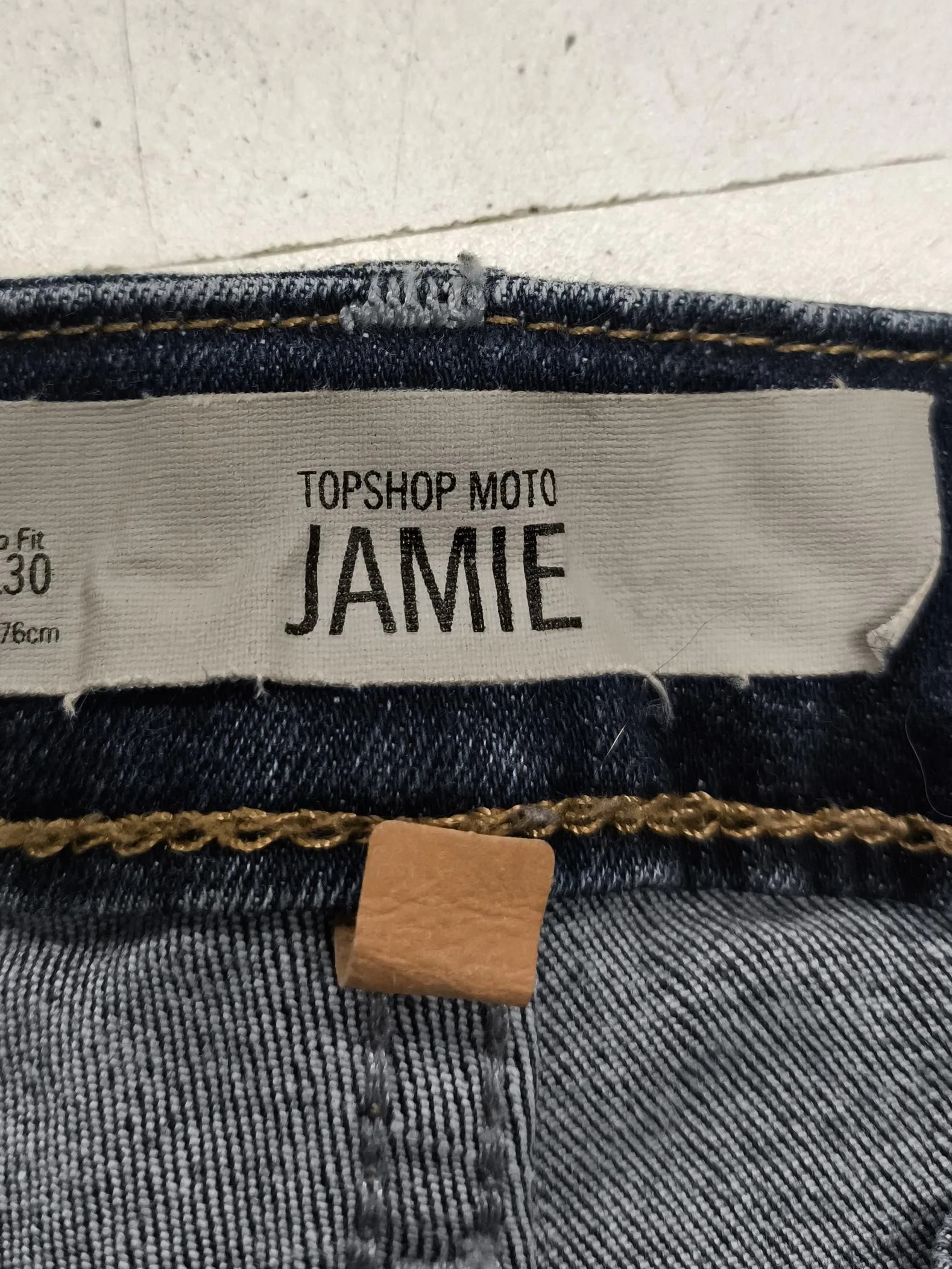 Topshop Women's Jeans W 30 in Blue Cotton with Polyester, Elastane Skinny - Image 5