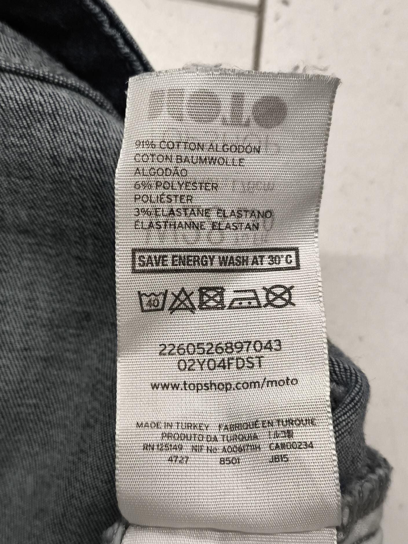 Topshop Women's Jeans W 30 in Blue Cotton with Polyester, Elastane Skinny - Image 6