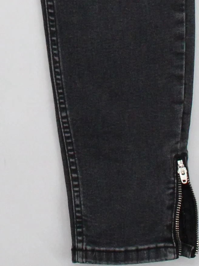 Topshop Women's Jeans W 30 in Grey Cotton with Polyester, Elastane Skinny - Image 4