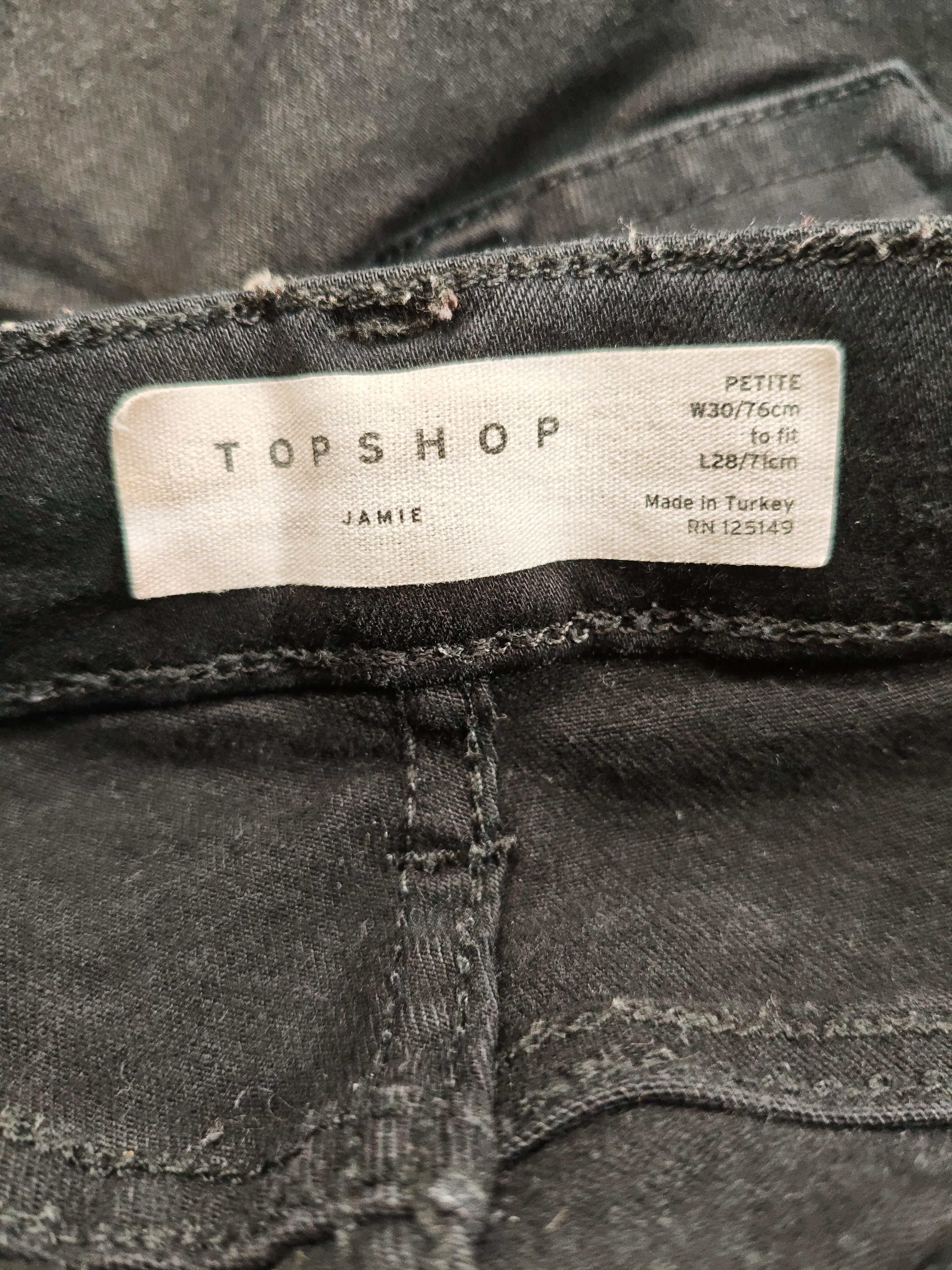 Topshop Women's Jeans W 30 in; L 28 in Black 100% Cotton Skinny - Image 6