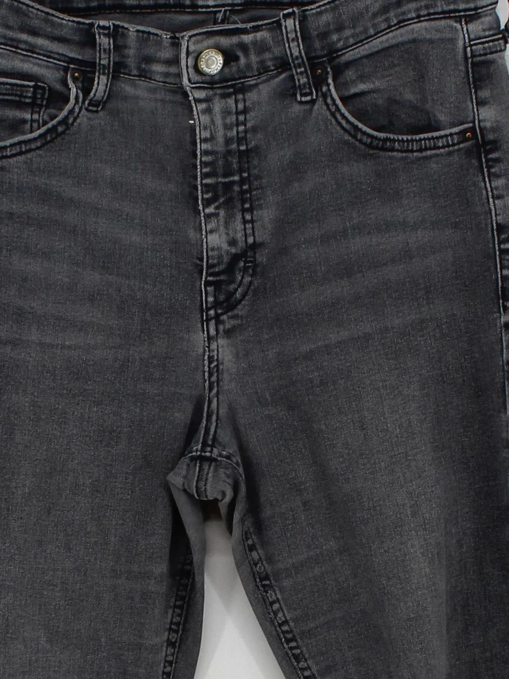 Topshop Women's Jeans W 30 in; L 30 in Grey Cotton with Elastane Skinny - Image 3