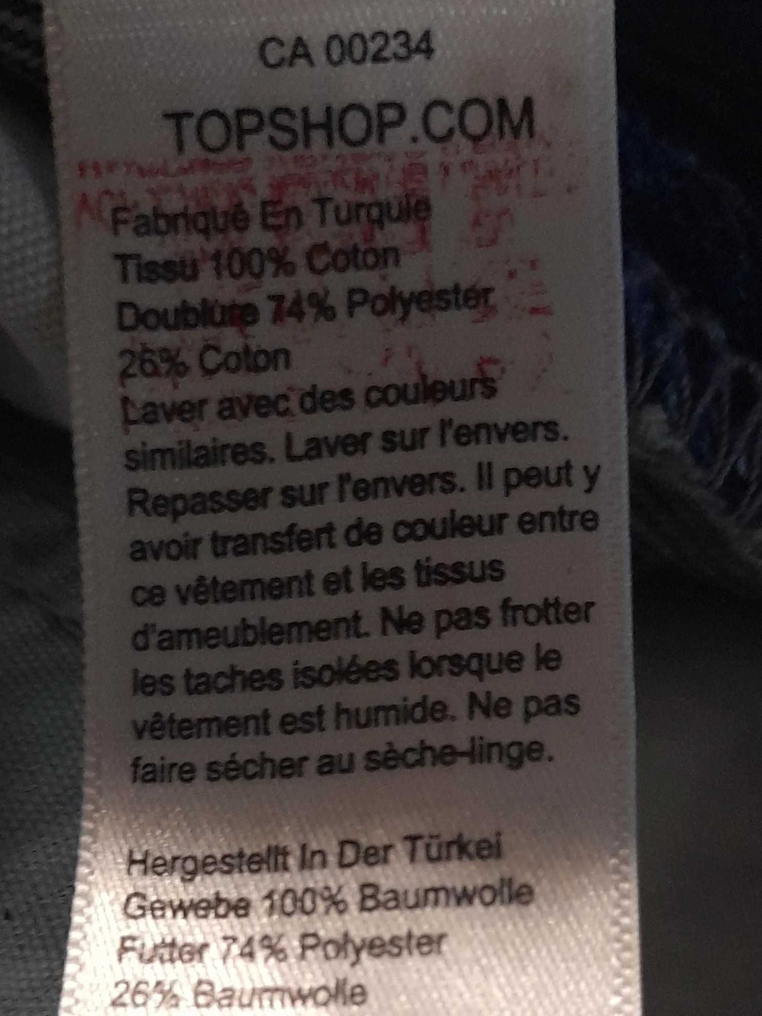 Topshop Women's Jeans W 30 in; L 32 in Blue Cotton with Polyester, Cotton Mom - Image 6
