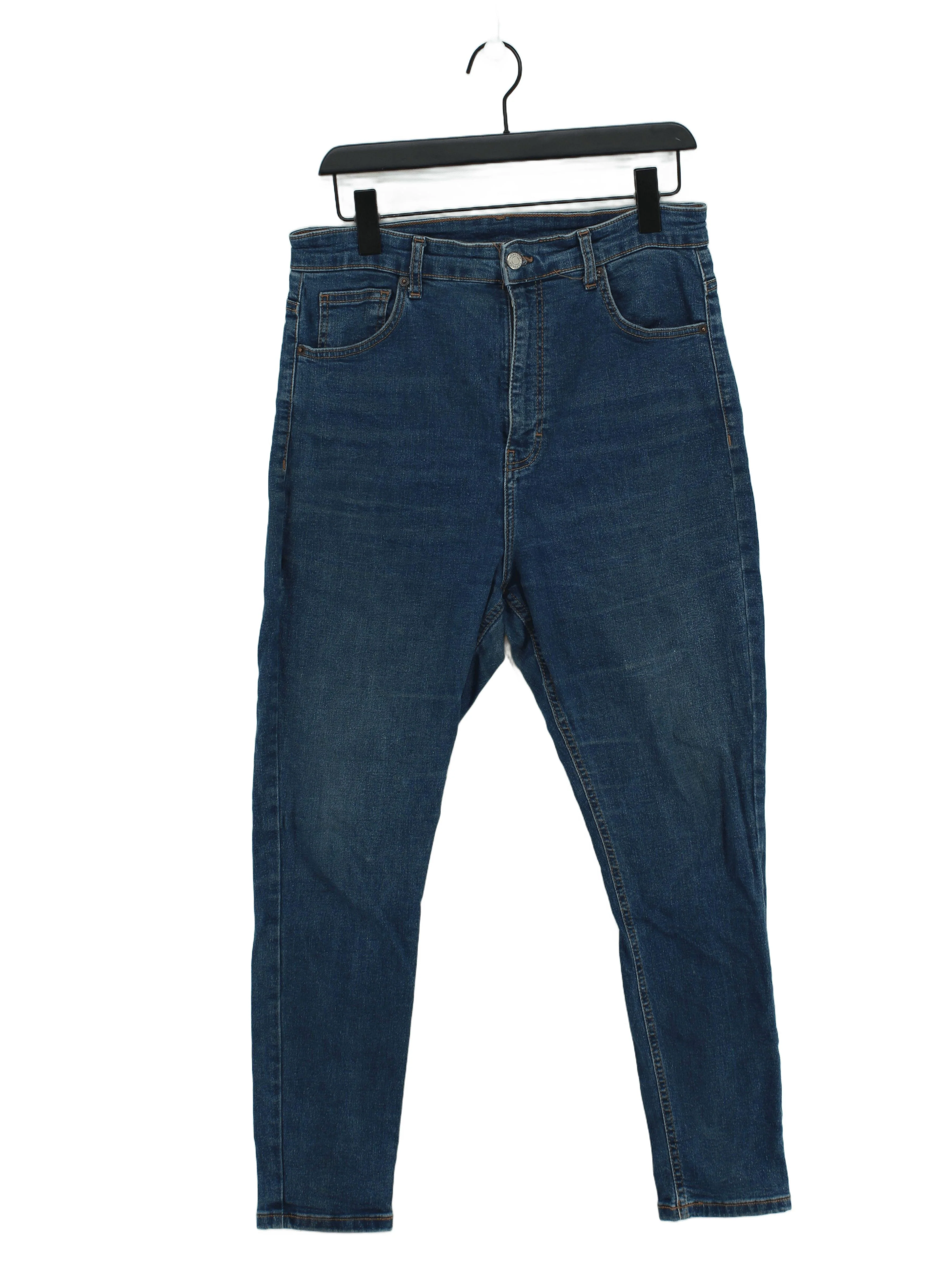 Topshop Women's Jeans W 32 in Blue 100% Cotton Mom