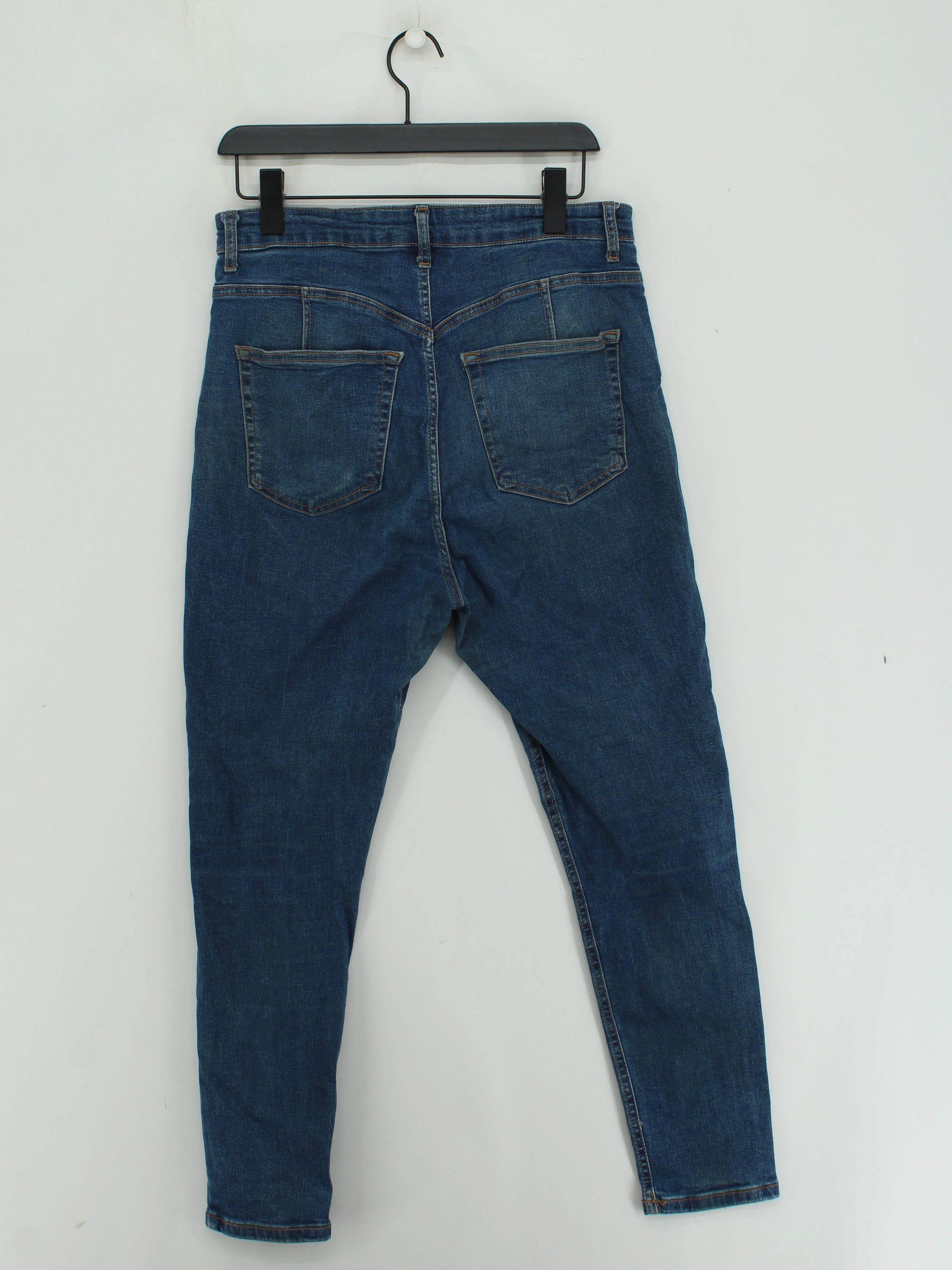Topshop Women's Jeans W 32 in Blue 100% Cotton Mom - Image 2