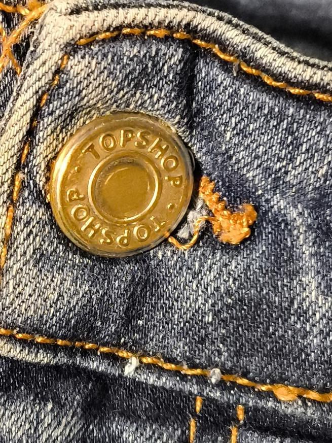 Topshop Women's Jeans W 32 in Blue 100% Cotton Mom - Image 6