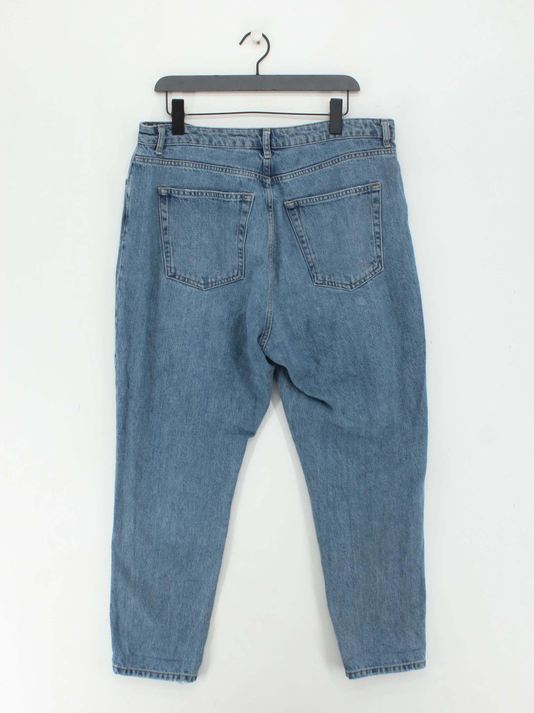 Topshop Women's Jeans W 36 in; L 30 in Blue 100% Cotton Mom - Image 2