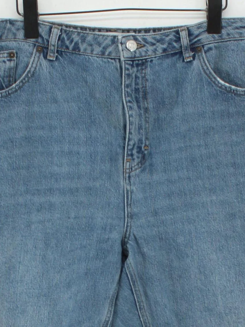 Topshop Women's Jeans W 36 in; L 30 in Blue 100% Cotton Mom - Image 3