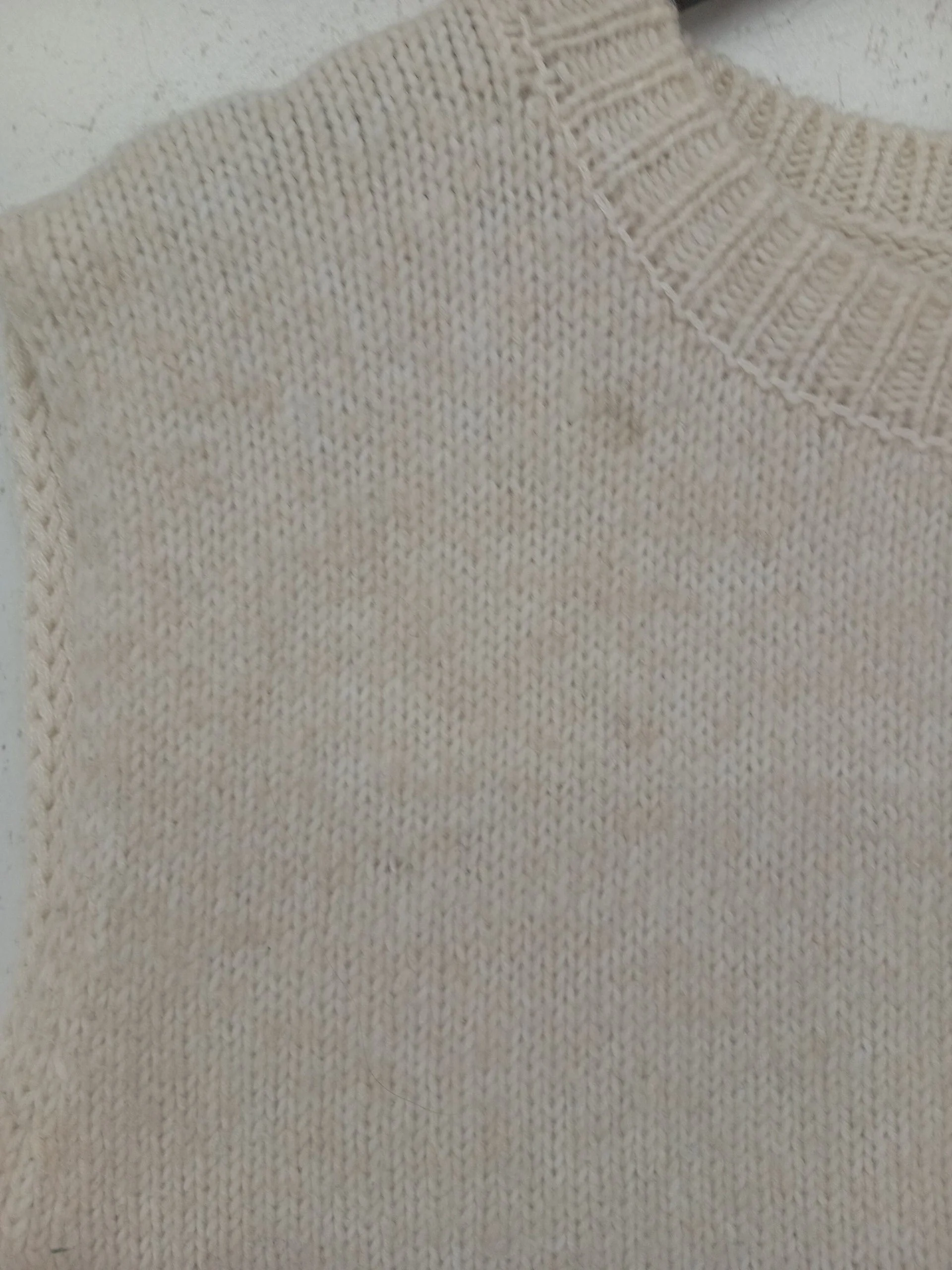 Topshop Women's Jumper M Cream Polyester with Acrylic, Nylon Round Neck Vest - Image 6