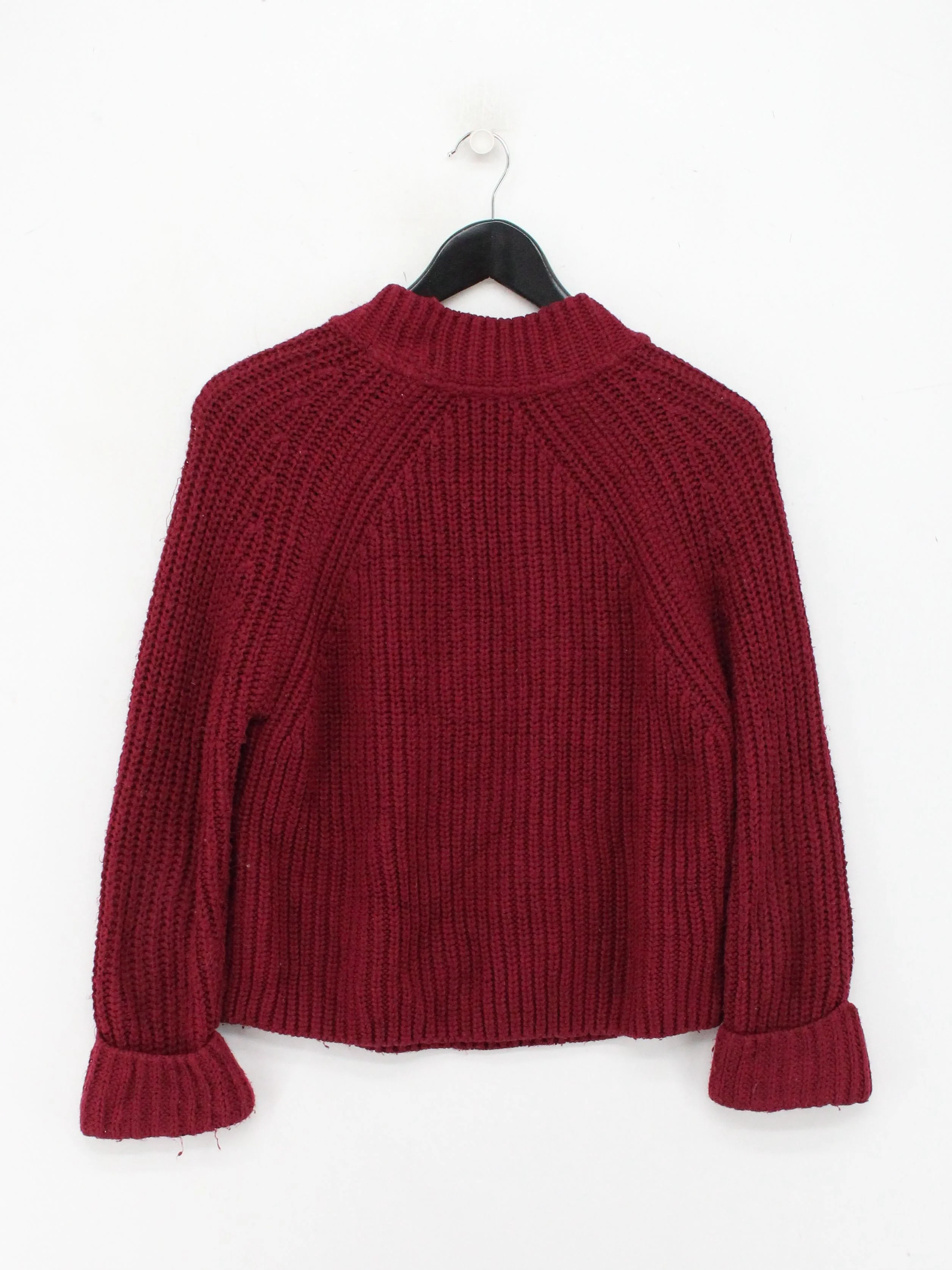 Topshop Women's Jumper M Red 100% Acrylic High Neck Pullover - Image 2