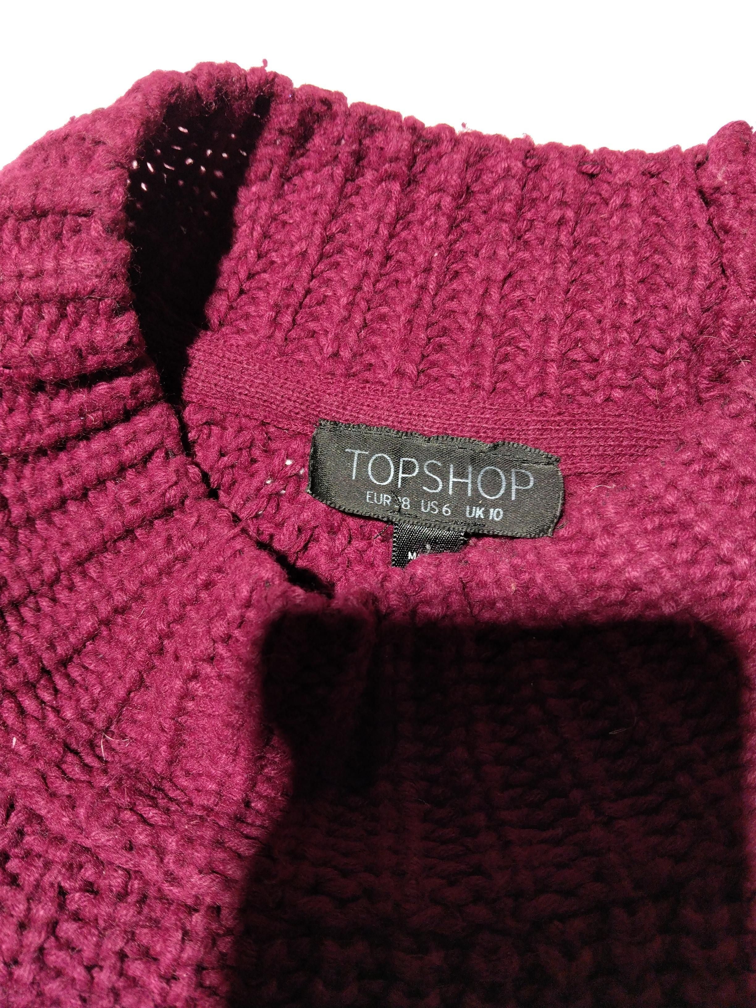 Topshop Women's Jumper M Red 100% Acrylic High Neck Pullover - Image 5