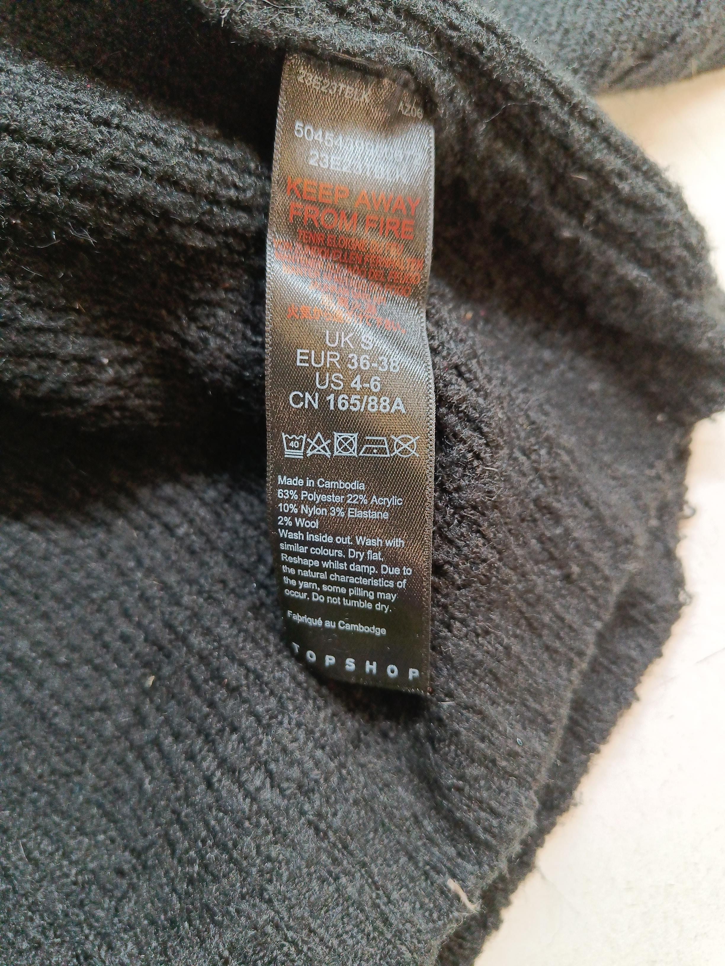 Topshop Women's Jumper S Black 100% Other Crew Neck Pullover - Image 7