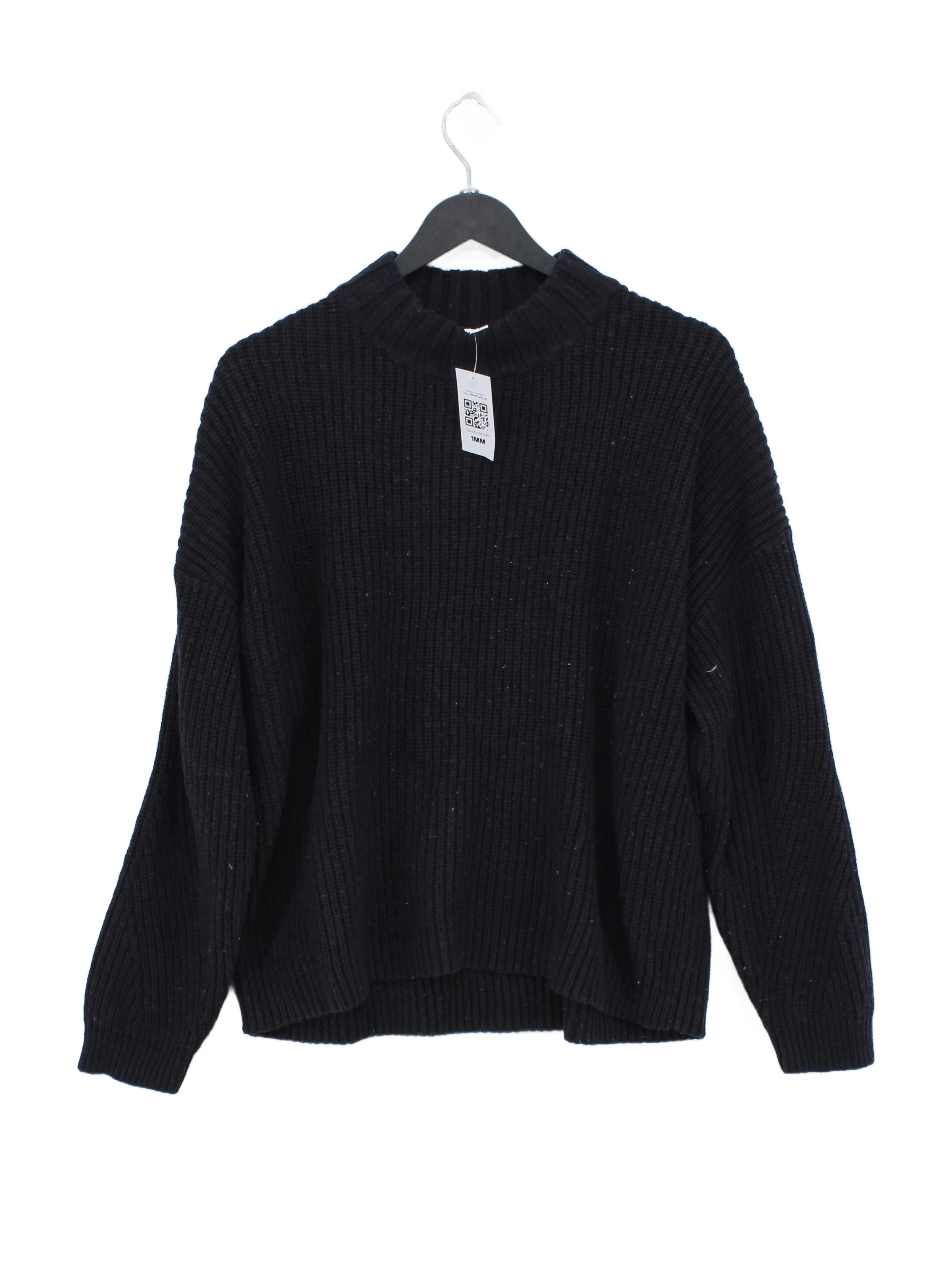 Topshop Women's Jumper S Black Acrylic with Nylon, Wool High Neck Pullover