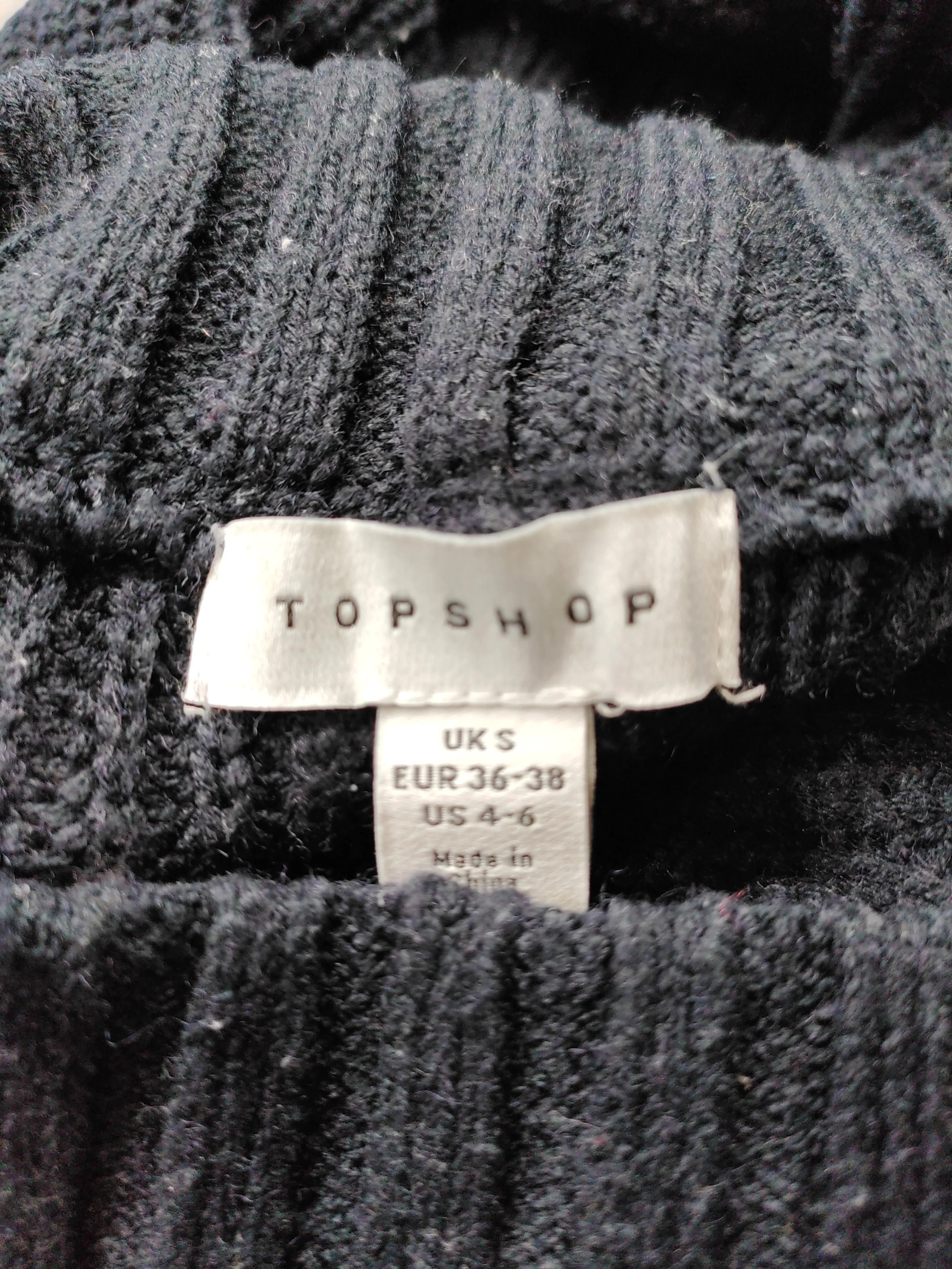 Topshop Women's Jumper S Black Acrylic with Nylon, Wool High Neck Pullover - Image 6