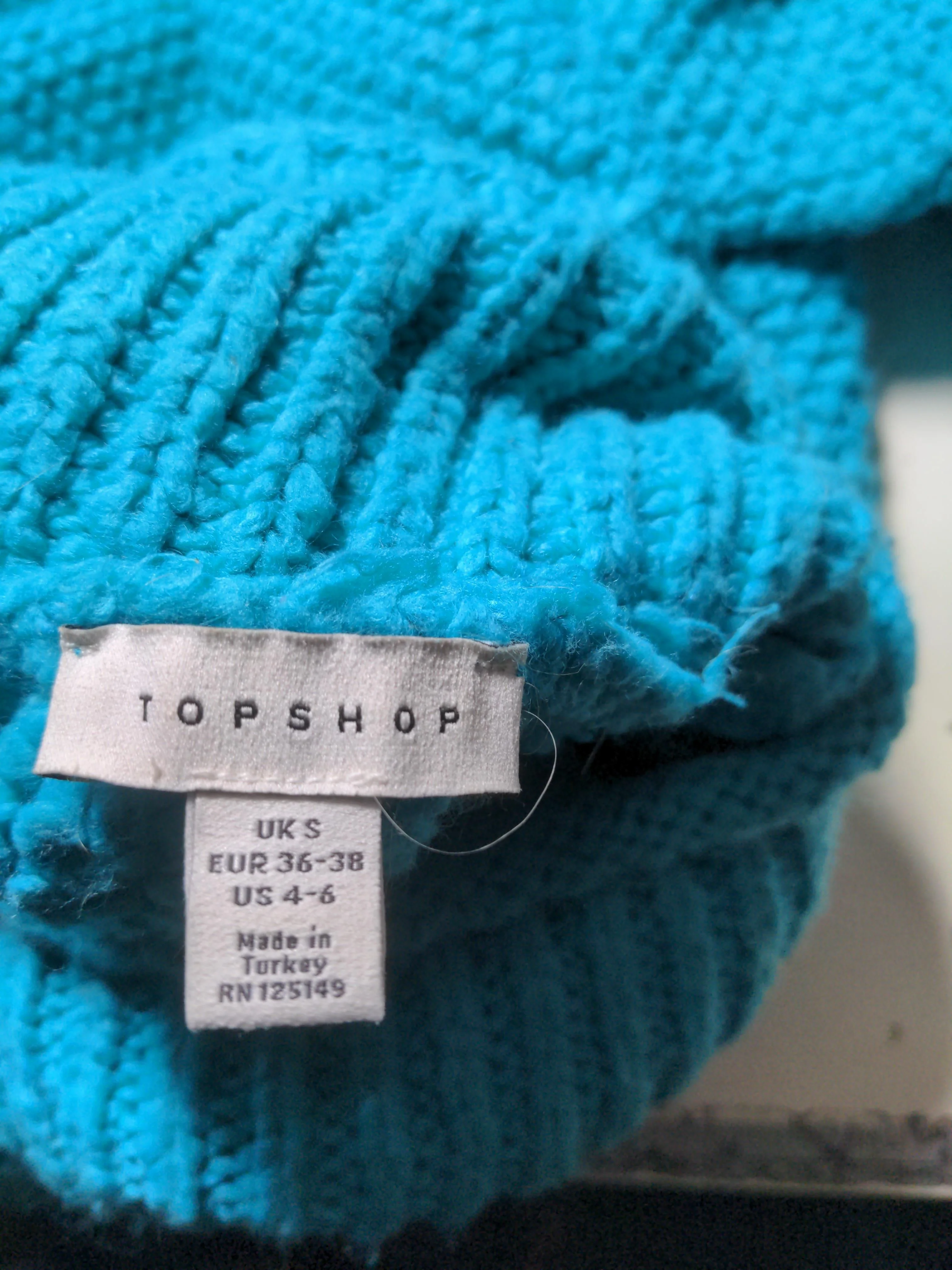 Topshop Women's Jumper S Blue Acrylic with Polyester Roll Neck Pullover - Image 5