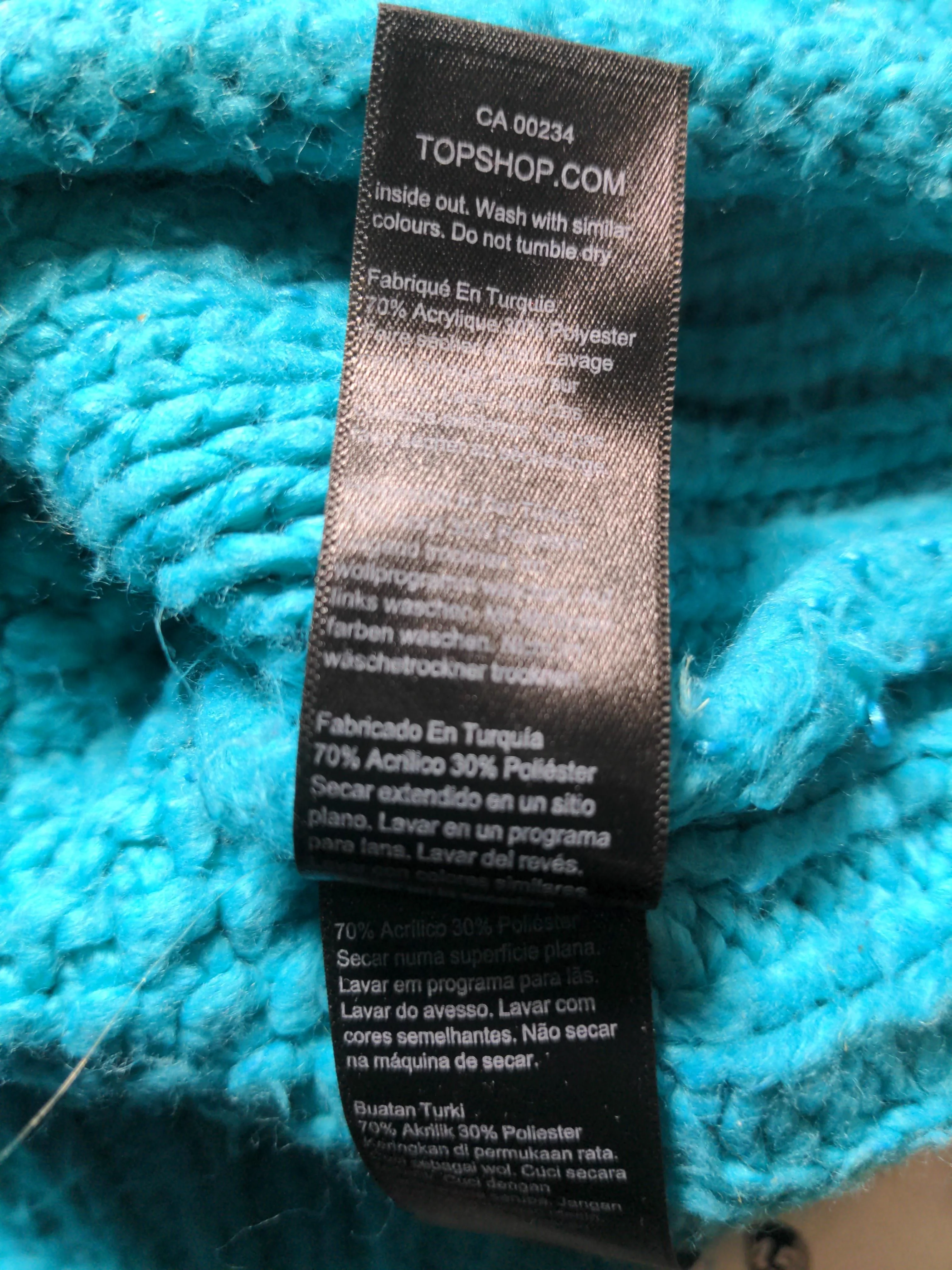Topshop Women's Jumper S Blue Acrylic with Polyester Roll Neck Pullover - Image 6