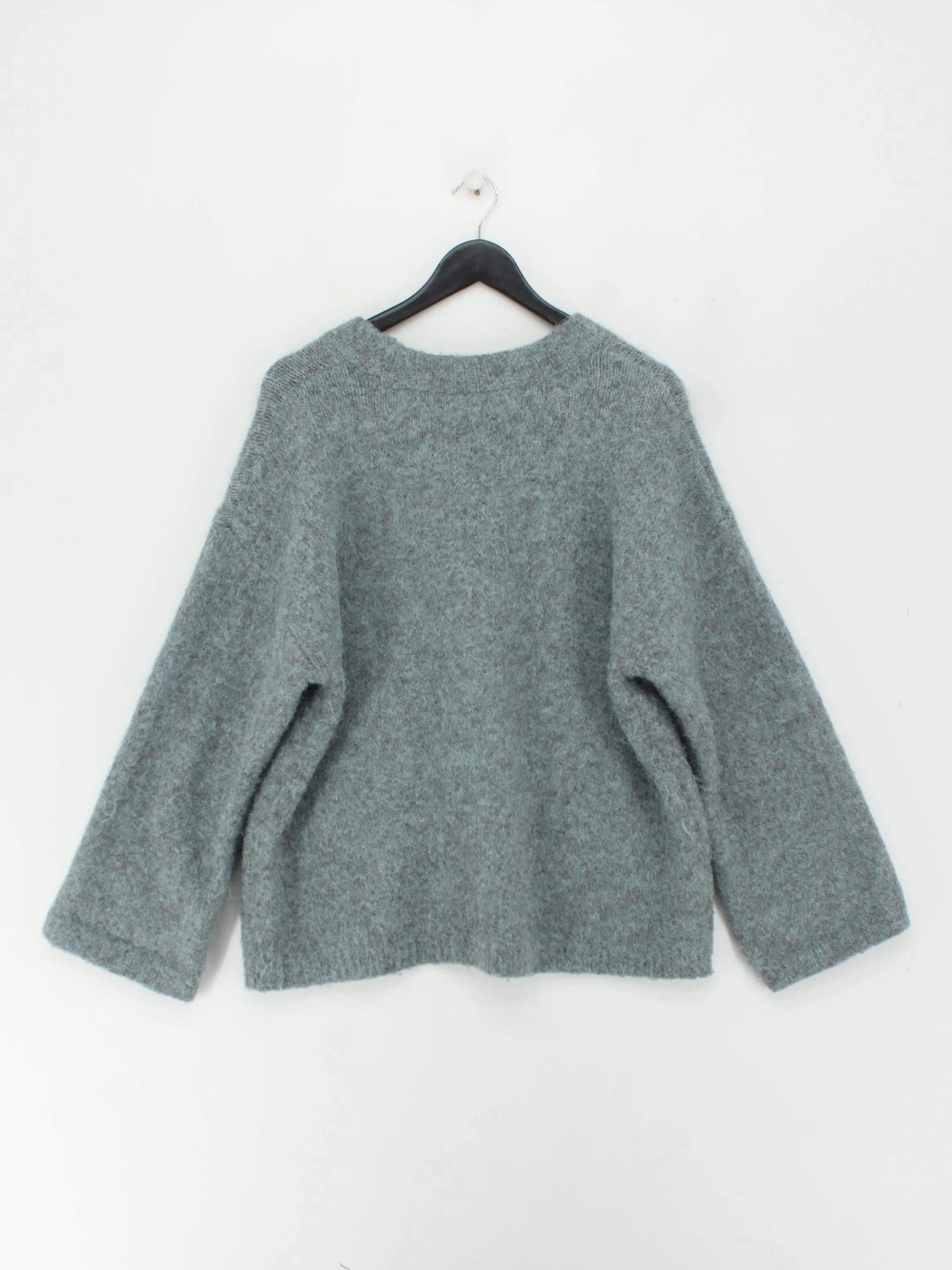 Topshop Women's Jumper S Blue Polyester with Nylon Crew Neck Pullover - Image 2