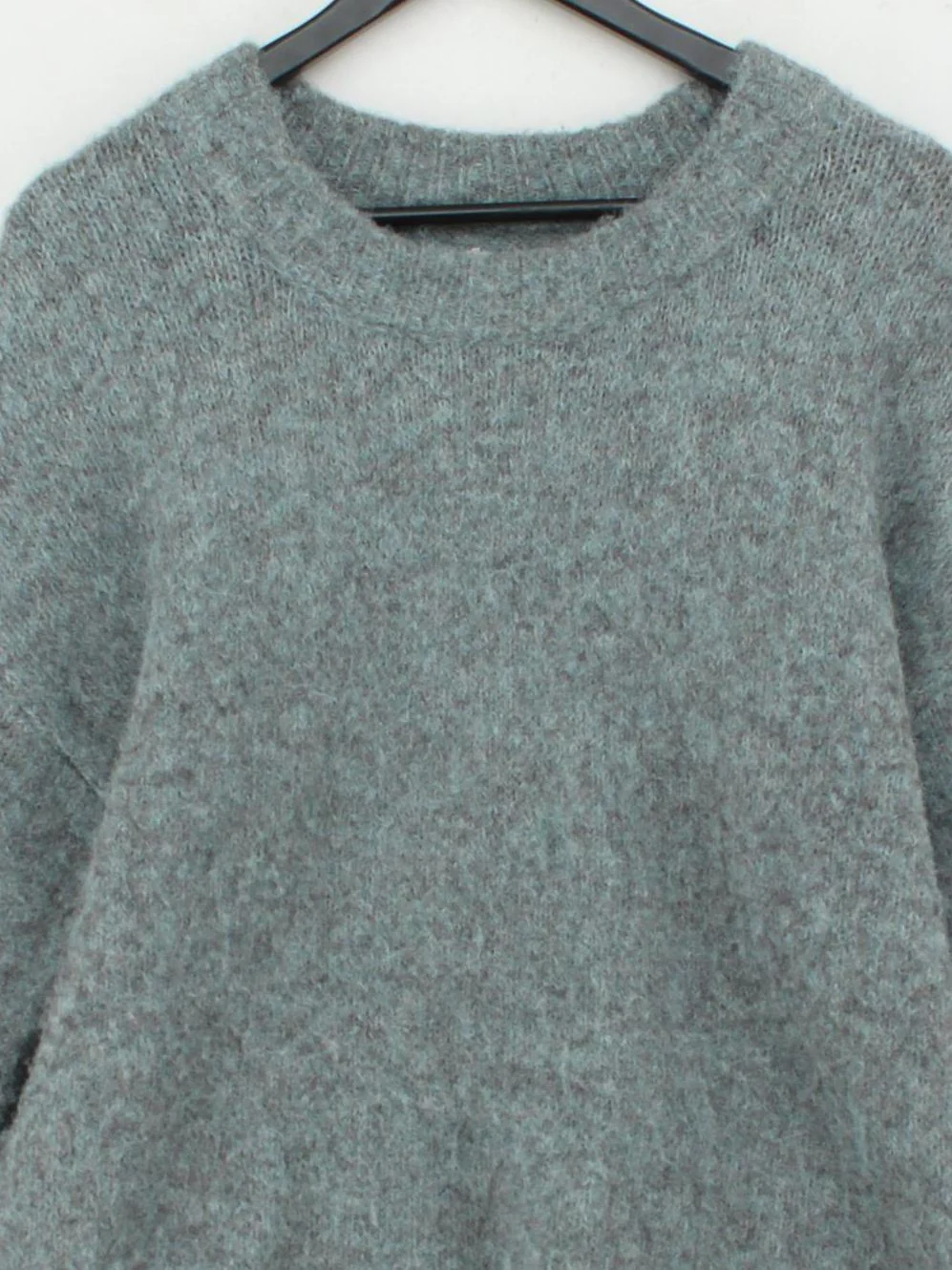 Topshop Women's Jumper S Blue Polyester with Nylon Crew Neck Pullover - Image 3