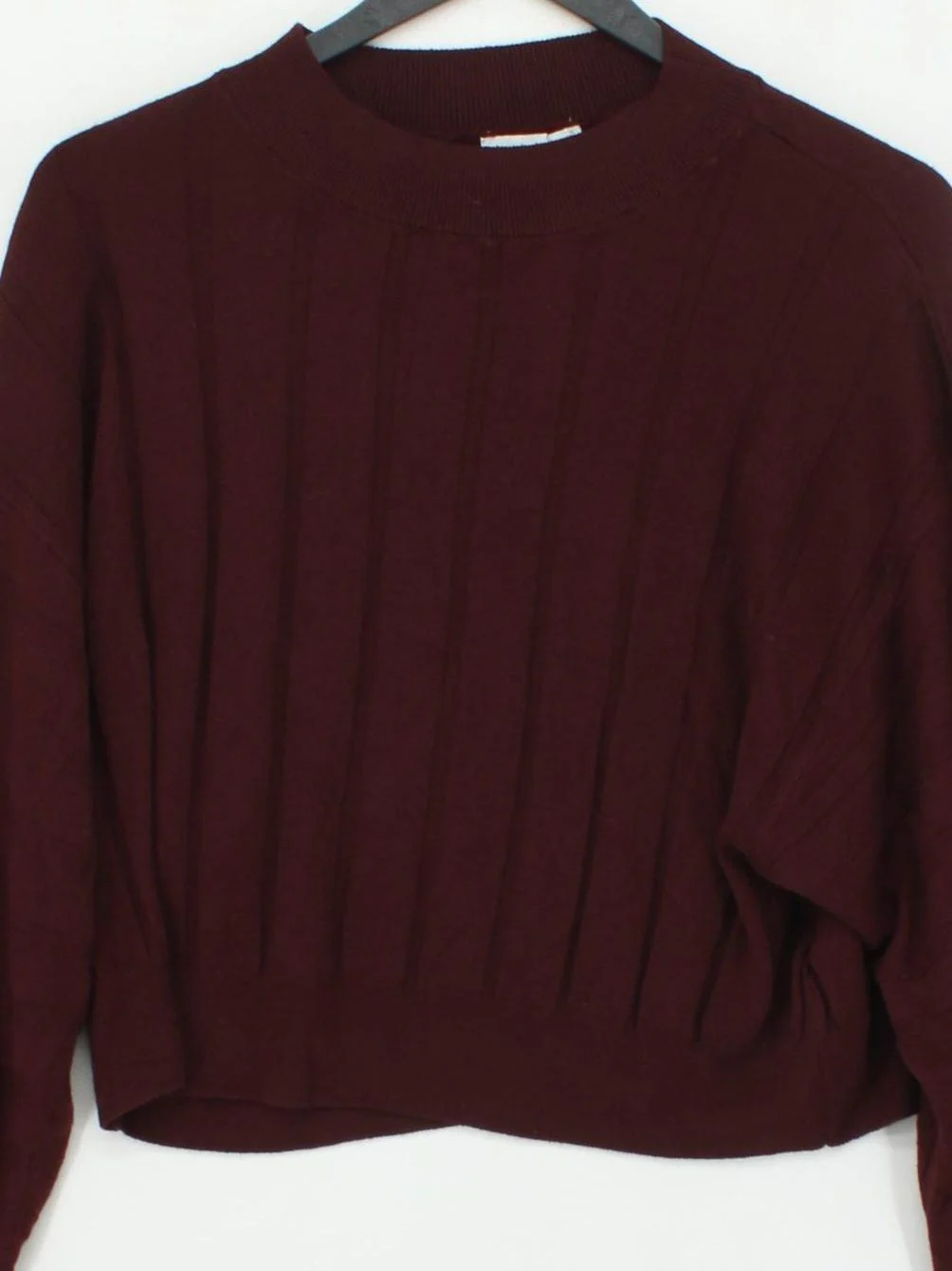 Topshop Women's Jumper S Red Viscose with Acrylic Crew Neck Pullover - Image 3