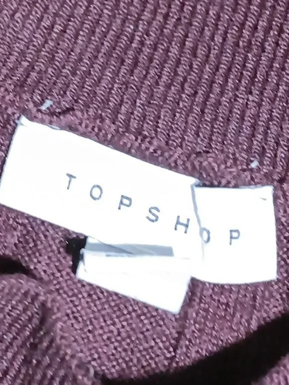 Topshop Women's Jumper S Red Viscose with Acrylic Crew Neck Pullover - Image 5