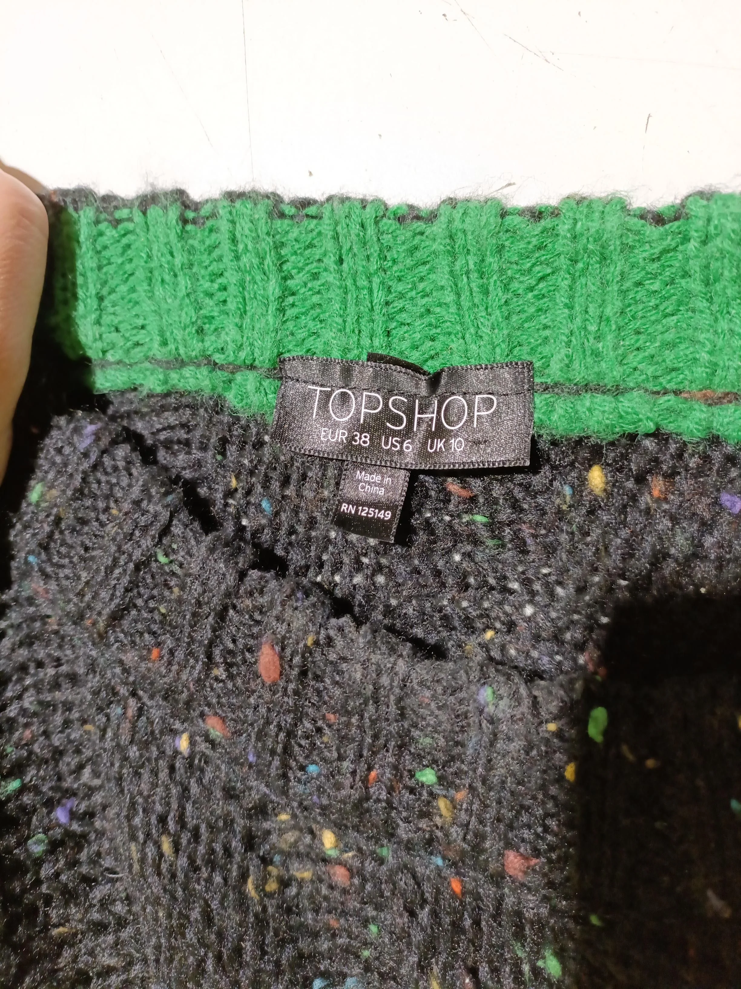 Topshop Women's Jumper UK 10 Black Acrylic with Polyester Crew Neck Pullover - Image 5