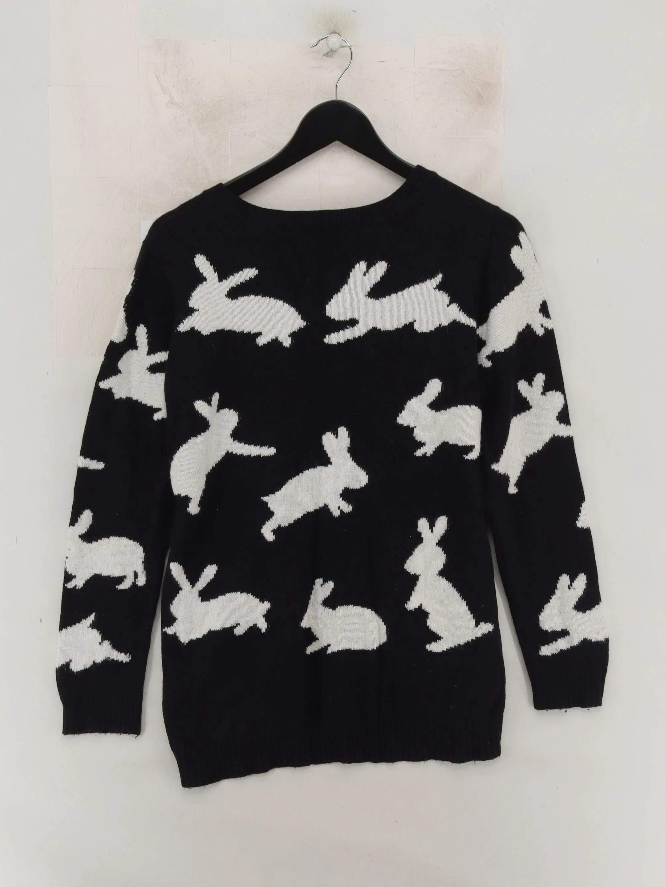 Topshop Women's Jumper UK 10 Black Cotton - Image 2