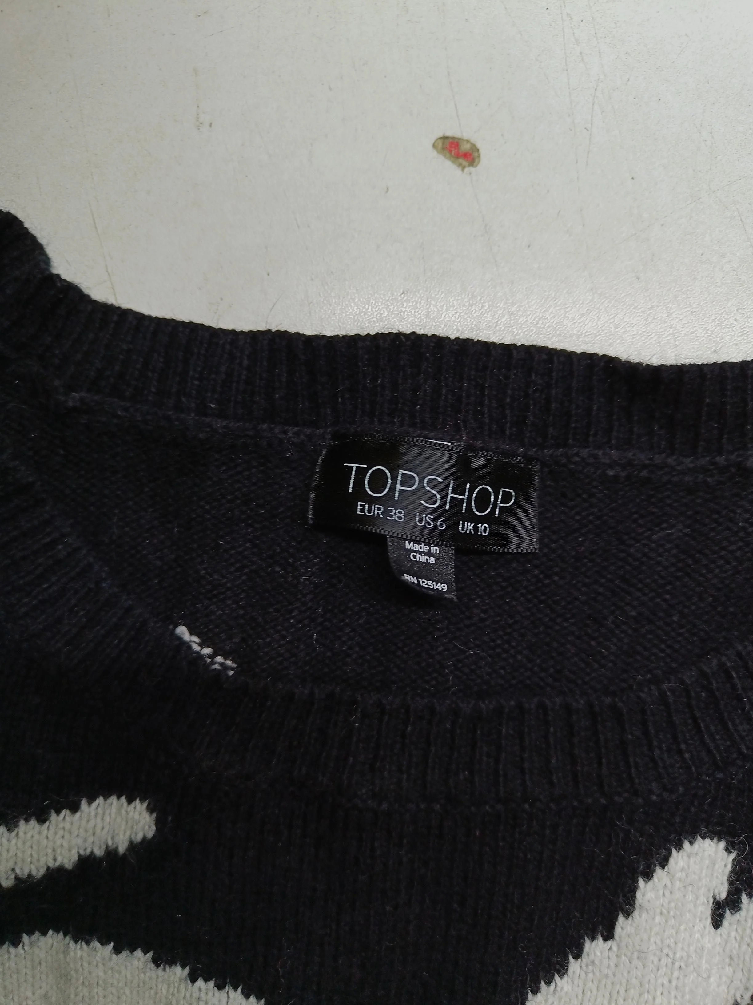 Topshop Women's Jumper UK 10 Black Cotton - Image 6