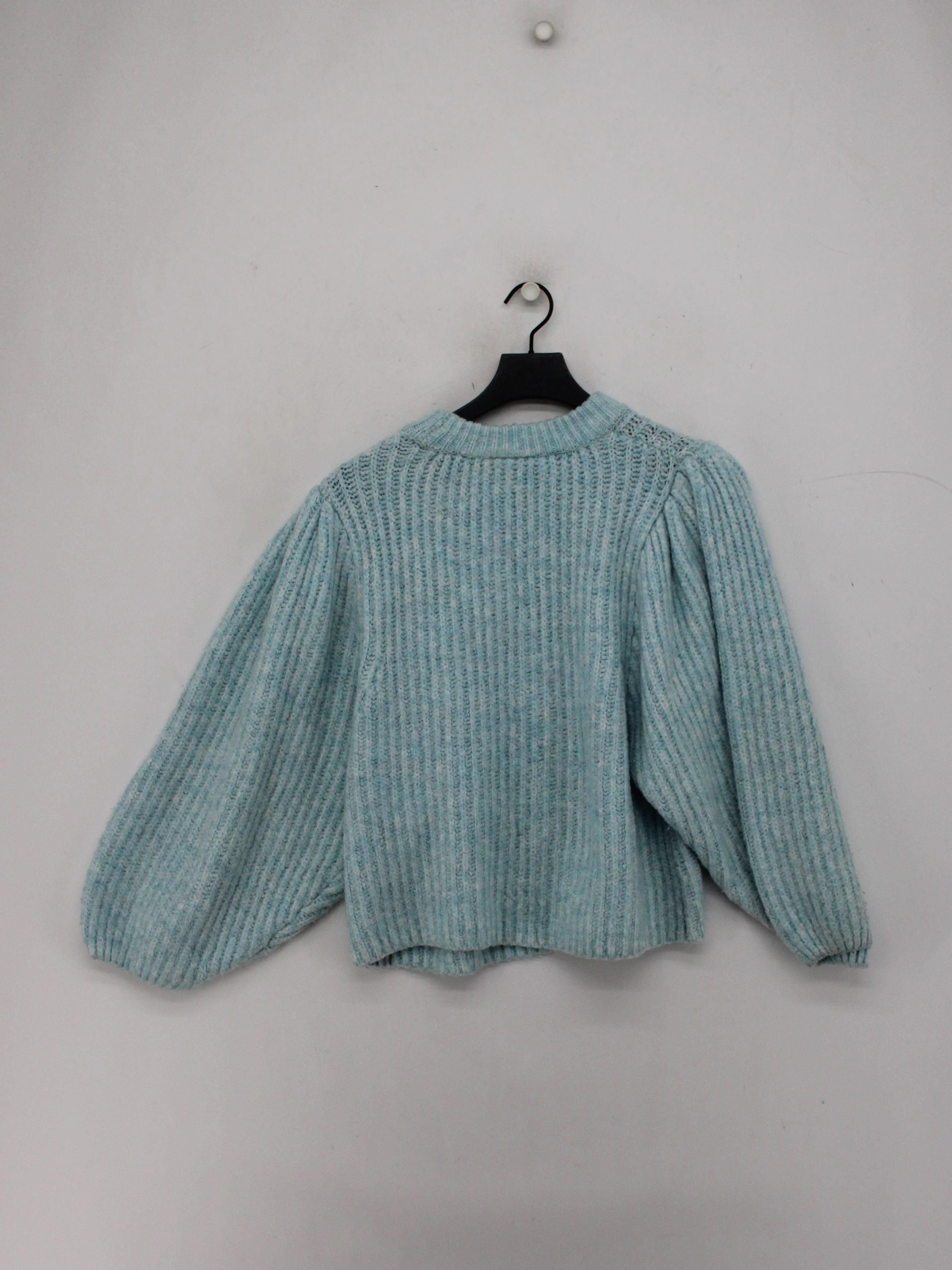 Topshop Women's Jumper UK 10 Blue Polyester with Elastane Crew Neck Pullover - Image 2