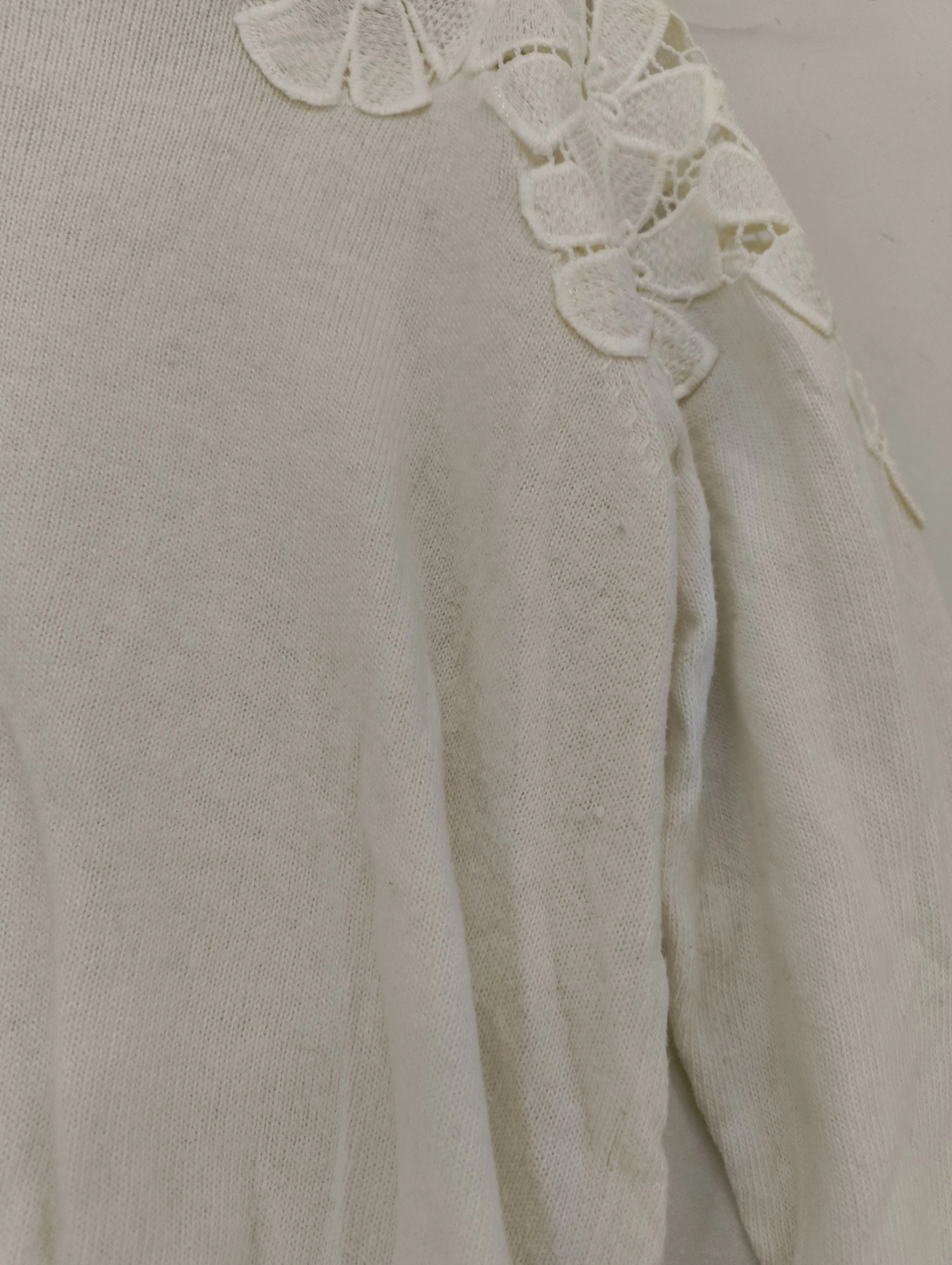 Topshop Women's Jumper UK 10 Cream Nylon with Cotton, Viscose, Angora Pullover - Image 5