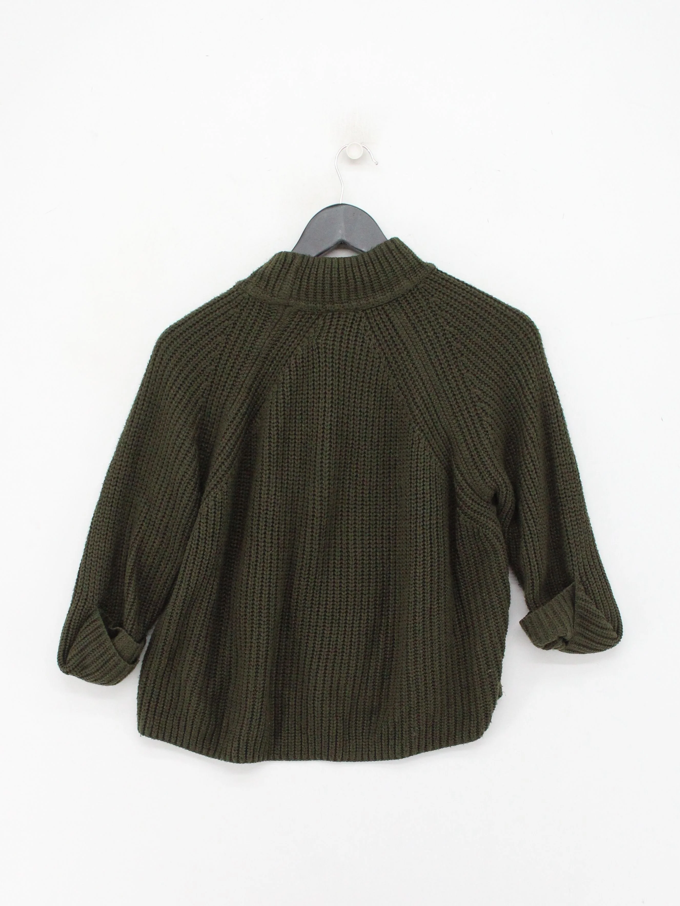 Topshop Women's Jumper UK 10 Green 100% Acrylic High Neck Pullover - Image 2