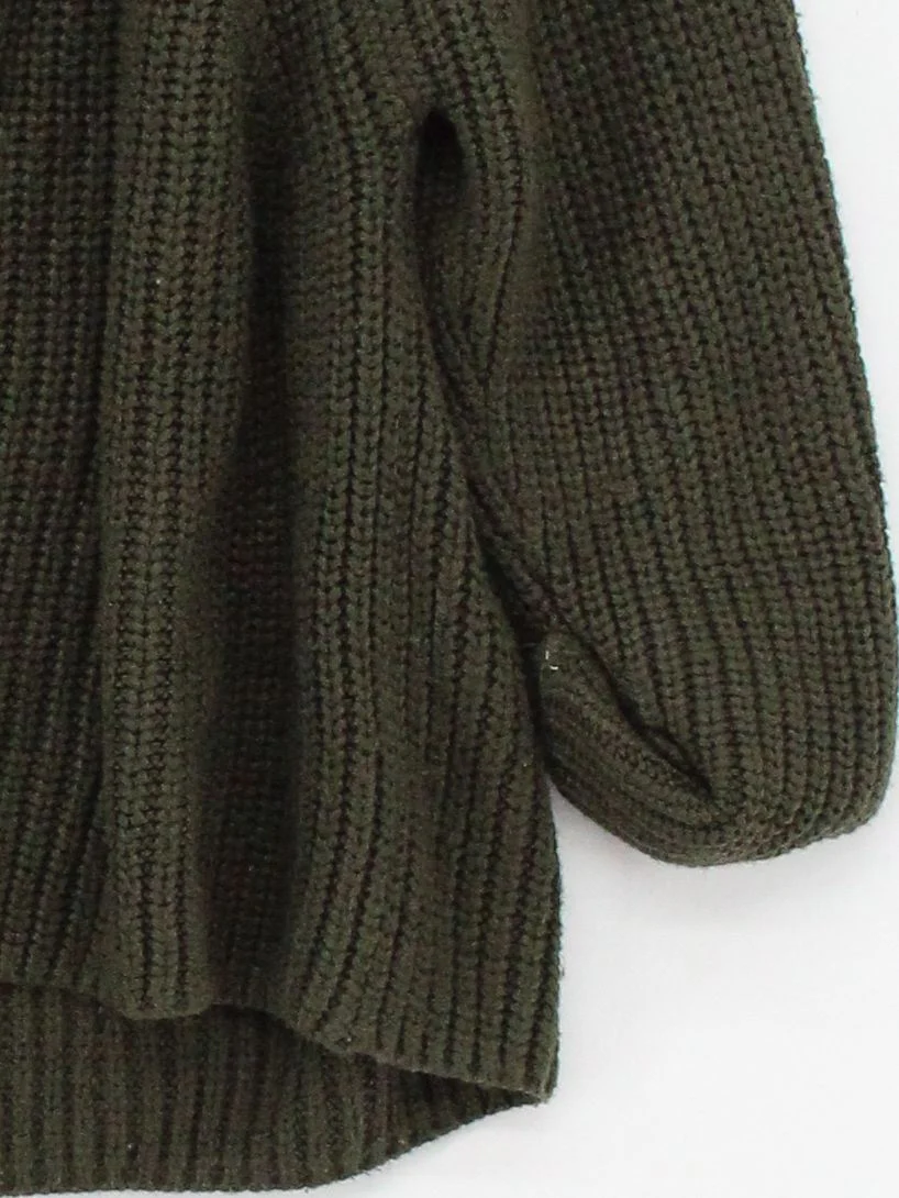 Topshop Women's Jumper UK 10 Green 100% Acrylic High Neck Pullover - Image 4