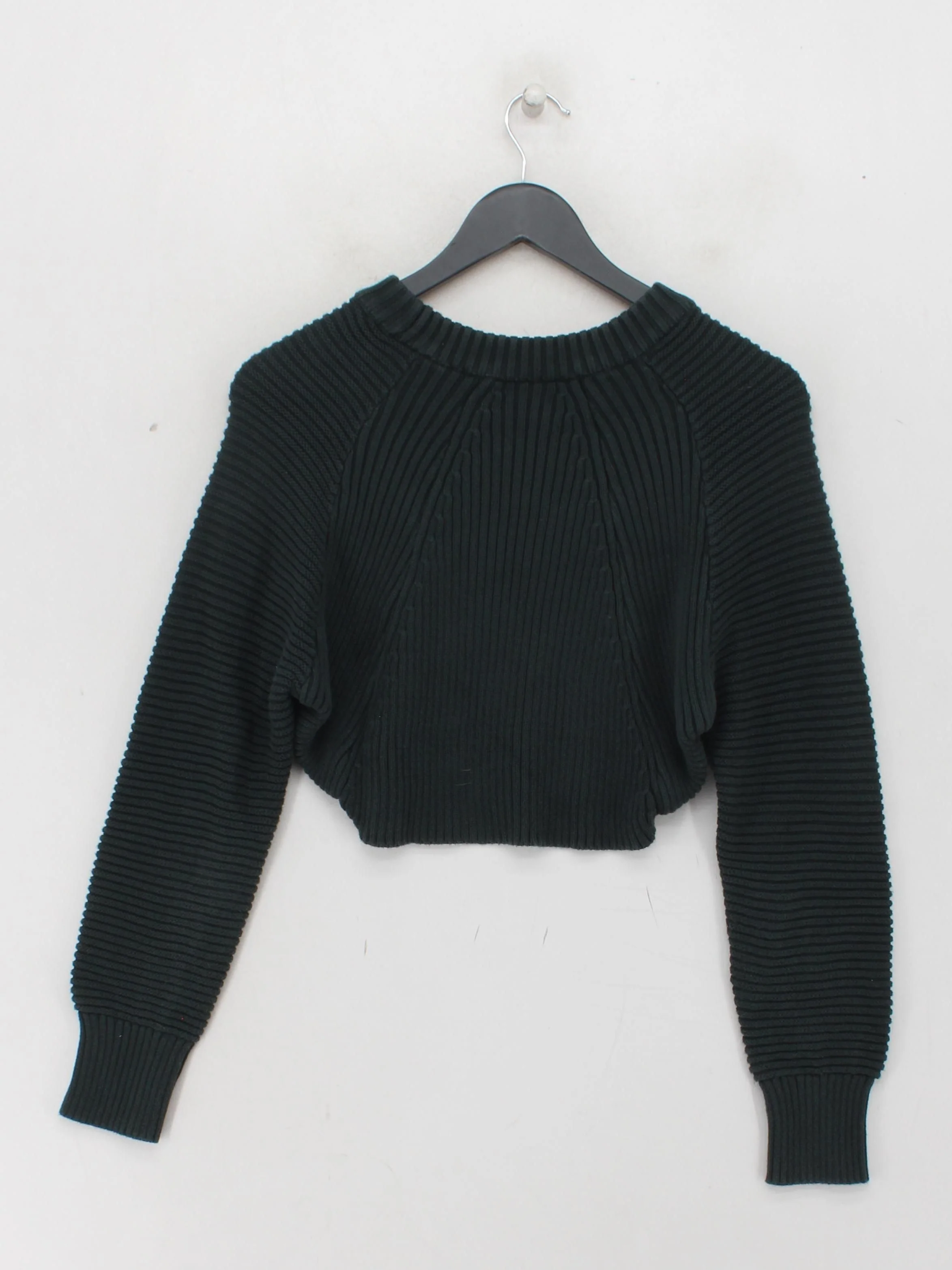 Topshop Women's Jumper UK 10 Green 100% Cotton Round Neck Pullover - Image 2