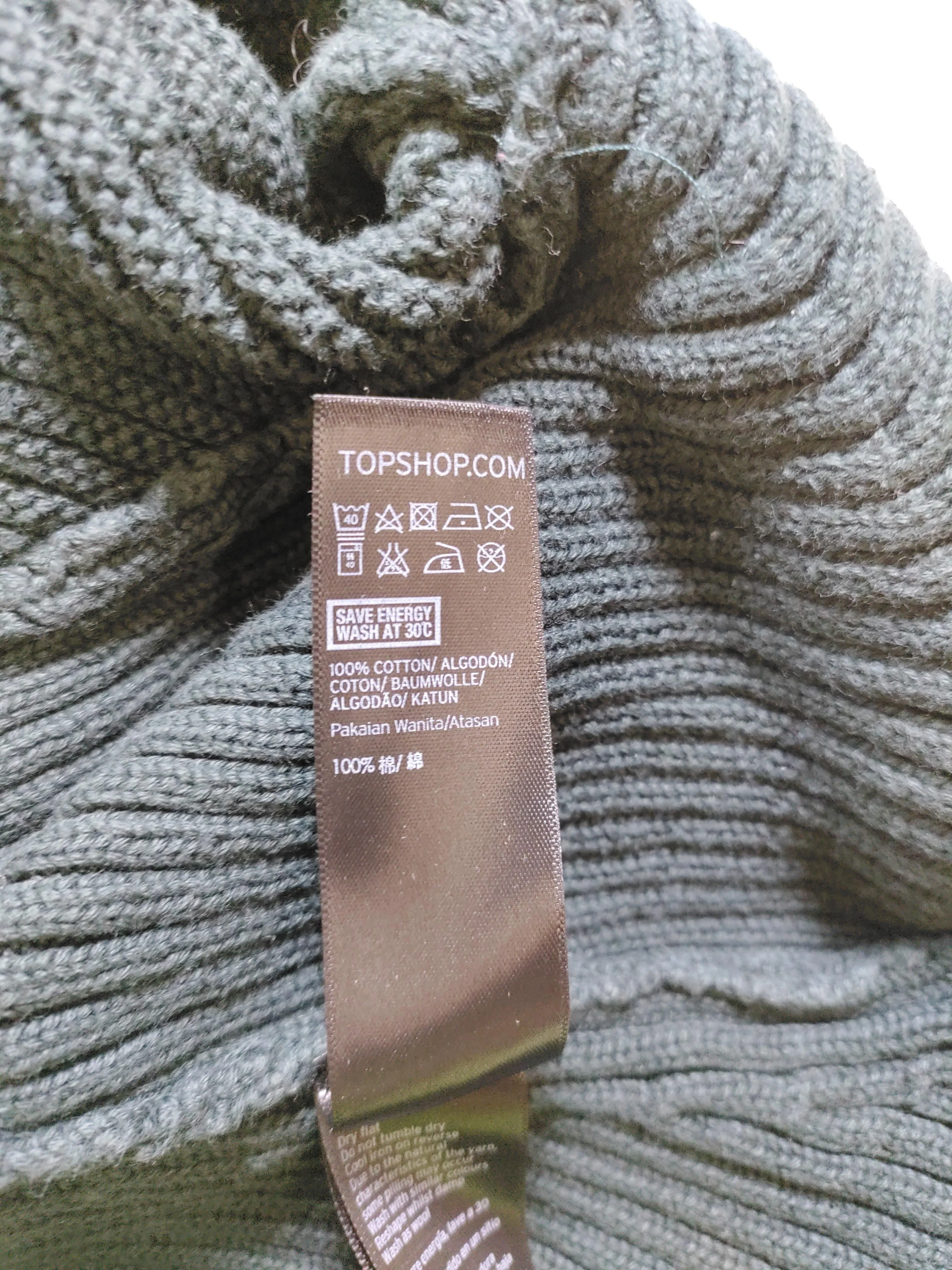 Topshop Women's Jumper UK 10 Green 100% Cotton Round Neck Pullover - Image 6