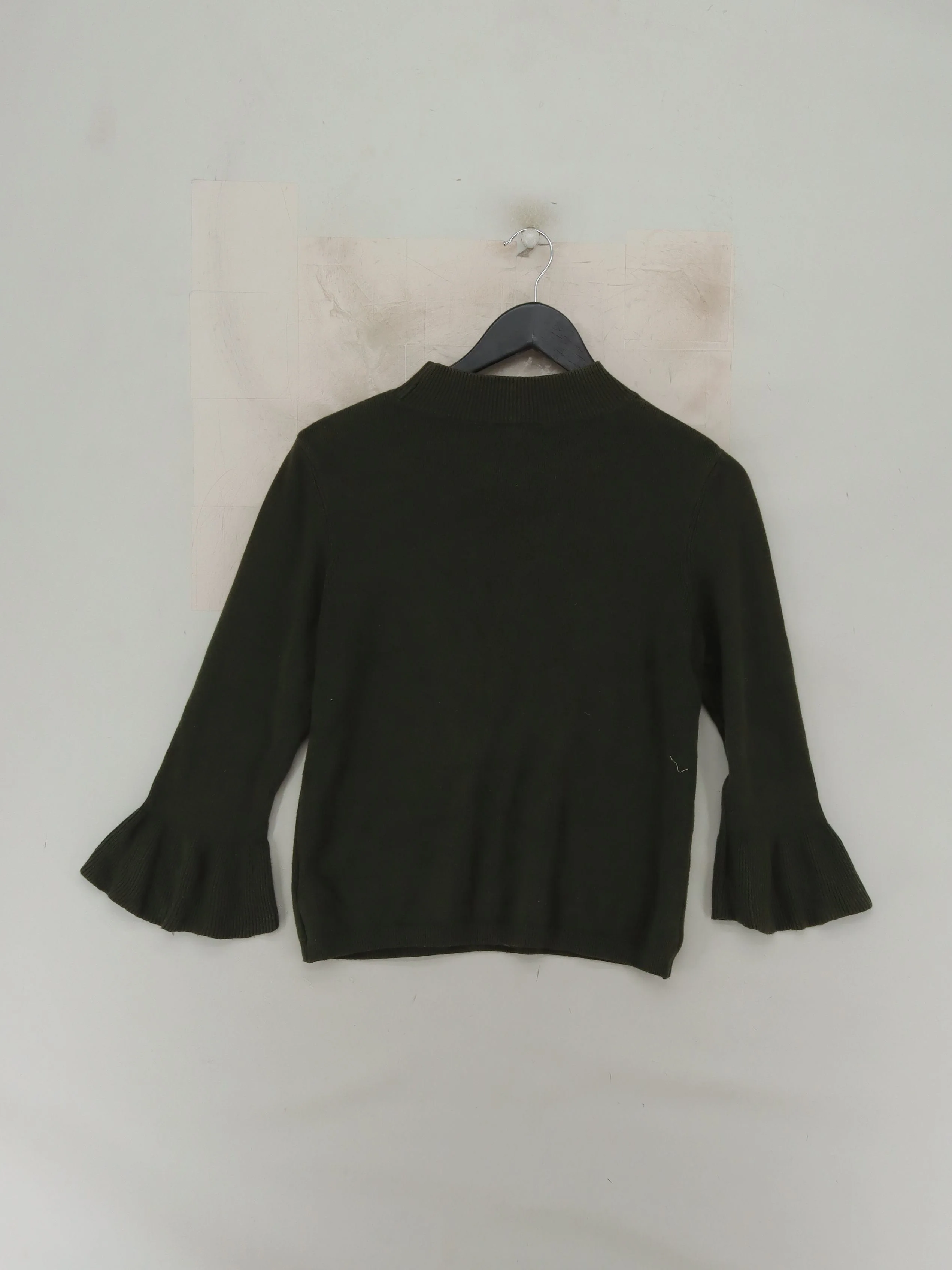 Topshop Women's Jumper UK 10 Green 100% Other Mock Neck Pullover - Image 2