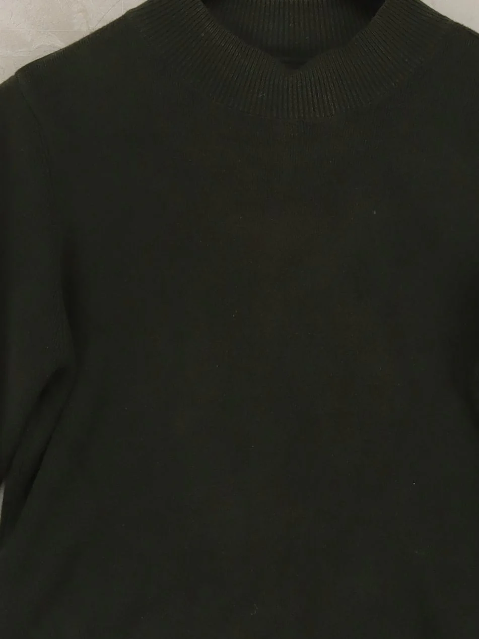 Topshop Women's Jumper UK 10 Green 100% Other Mock Neck Pullover - Image 3