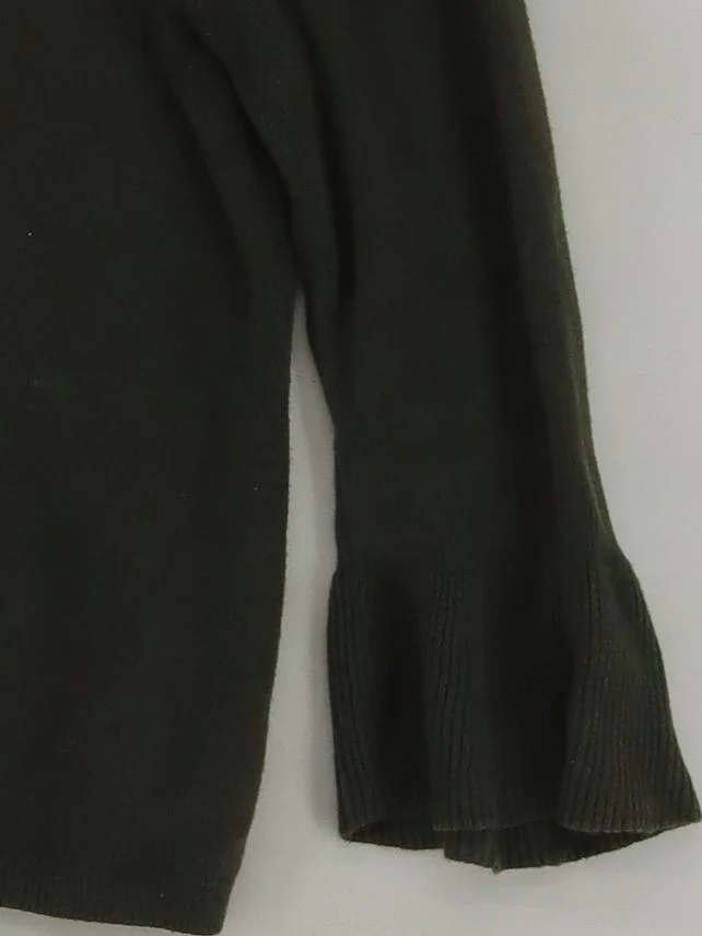 Topshop Women's Jumper UK 10 Green 100% Other Mock Neck Pullover - Image 4
