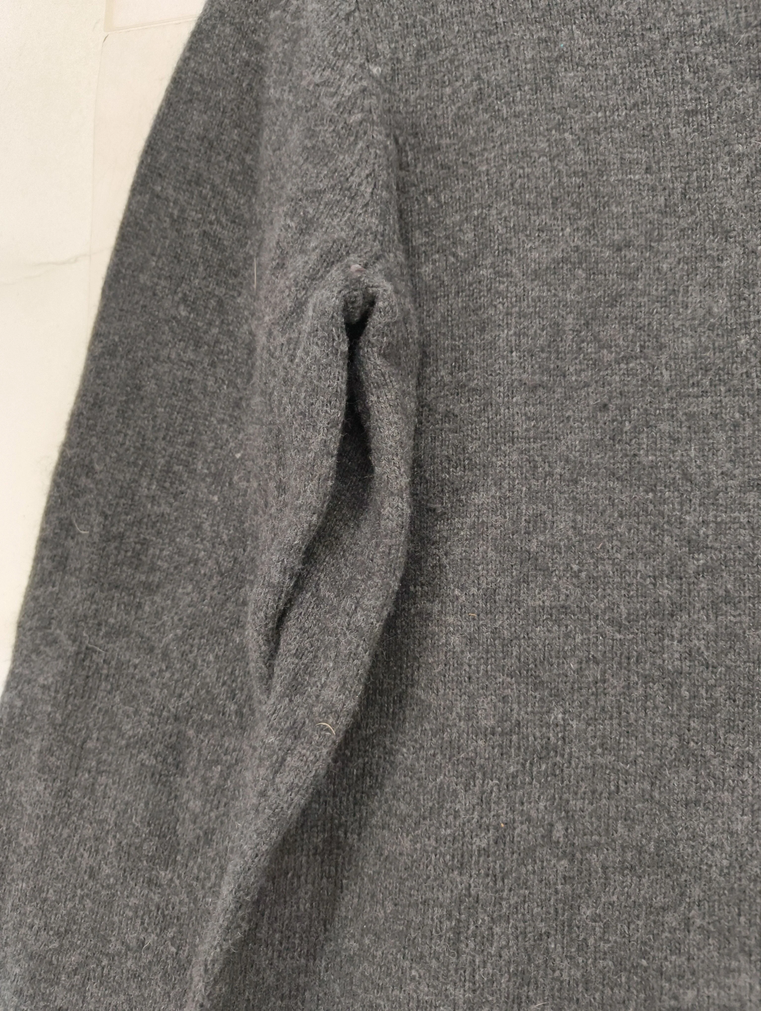Topshop Women's Jumper UK 10 Grey Acrylic with Nylon, Angora Crew Neck Pullover - Image 5