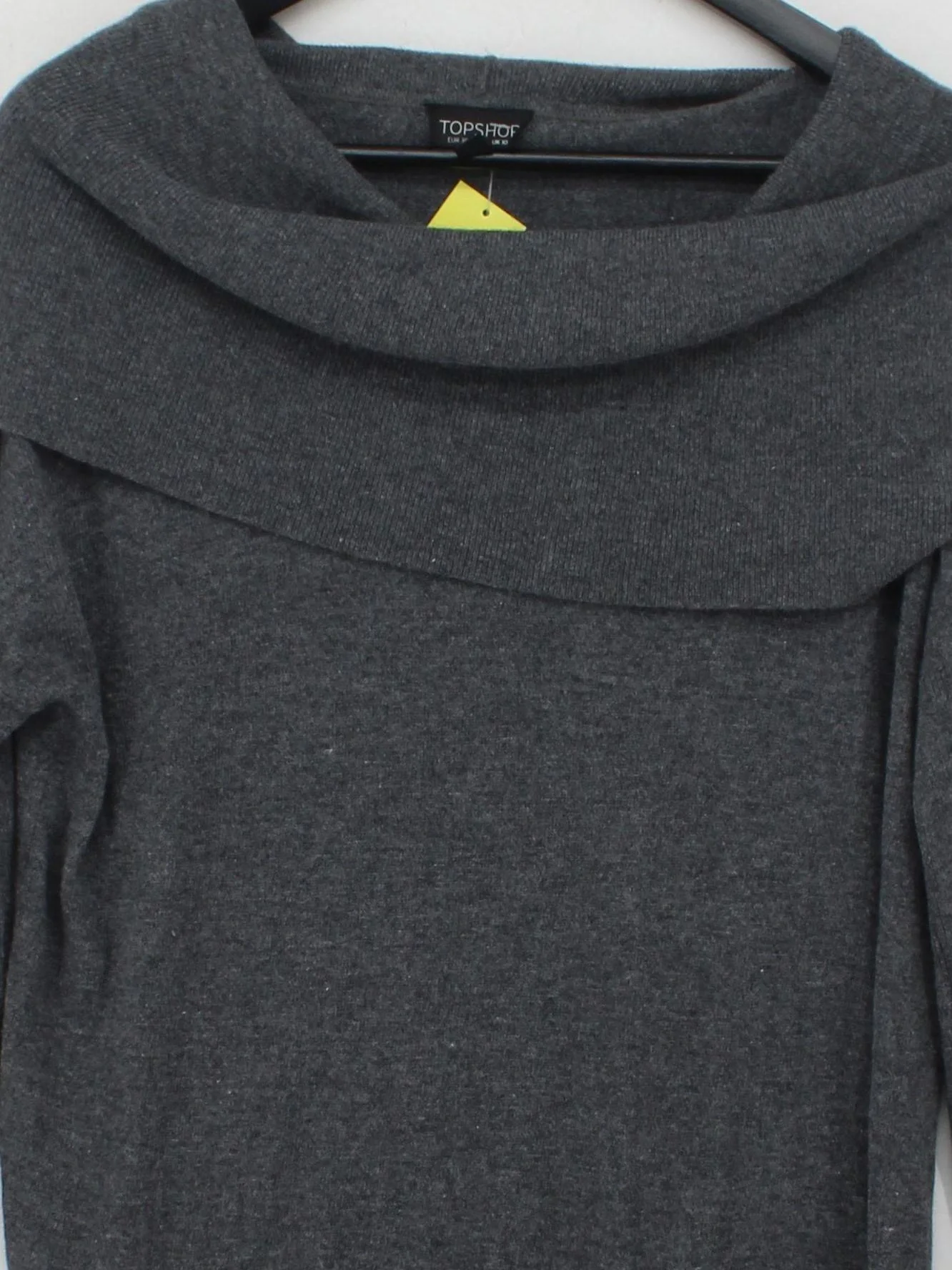 Topshop Women's Jumper UK 10 Grey Viscose with Nylon, Angora Roll Neck Pullover - Image 3