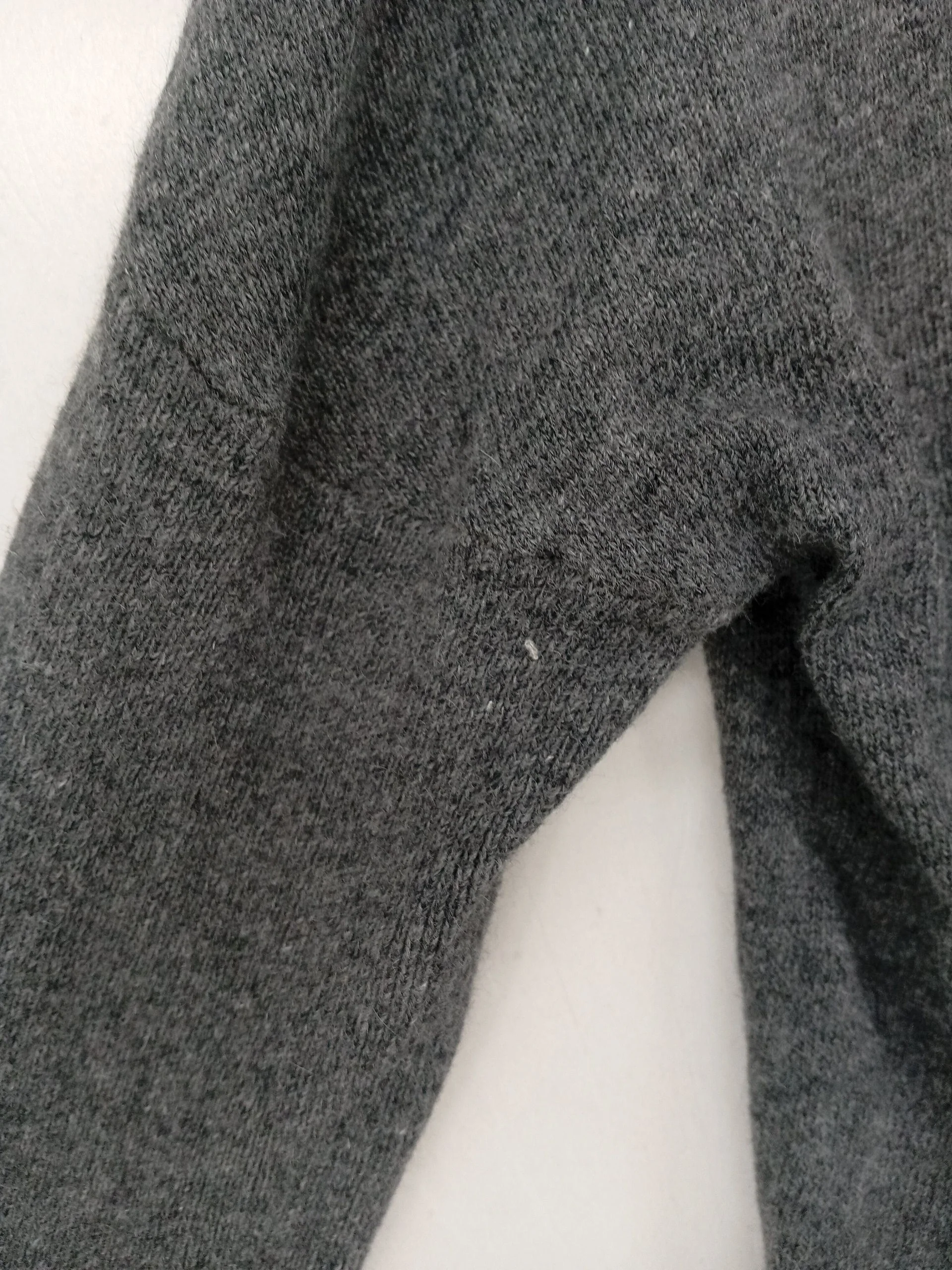 Topshop Women's Jumper UK 10 Grey Viscose with Nylon, Angora Roll Neck Pullover - Image 5